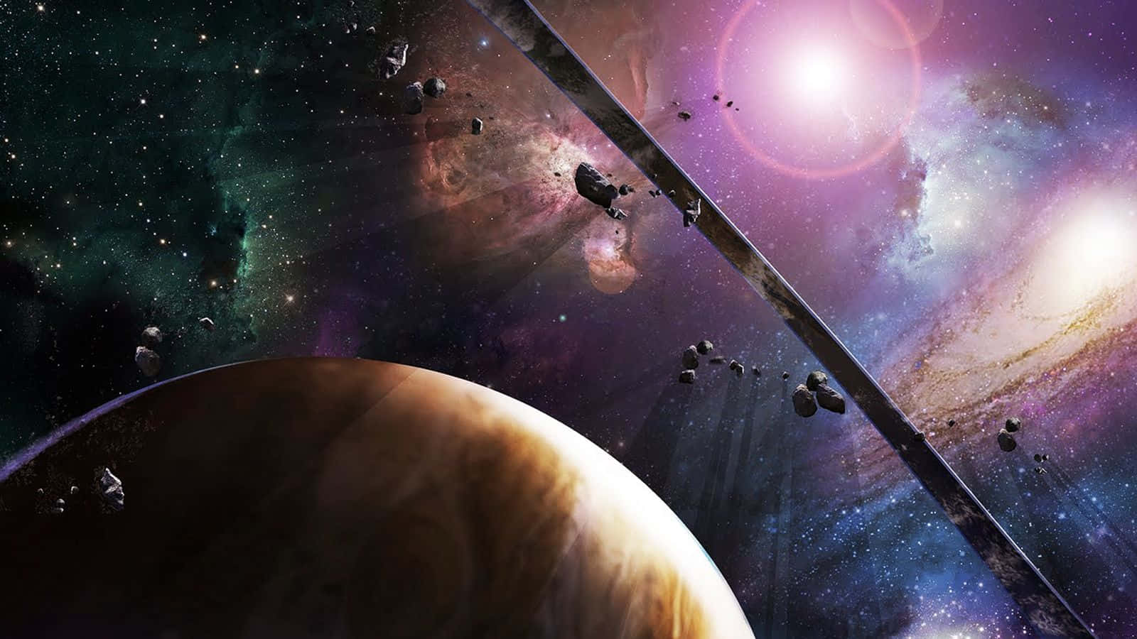 Halo Ring, cosmos, planet, HD Desktop Wallpaper