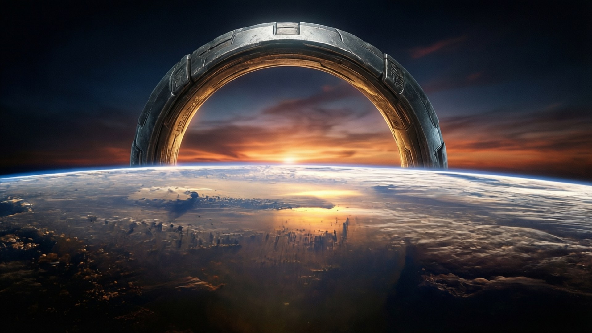 Halo Ring, ring, Earth, Full HD Desktop Wallpaper