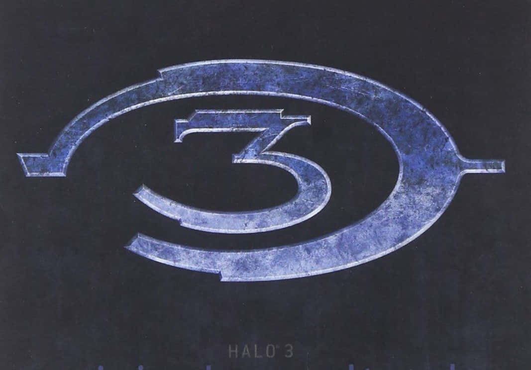 Halo 3, metallic blue sheen, dark textured background, SD Desktop Wallpaper