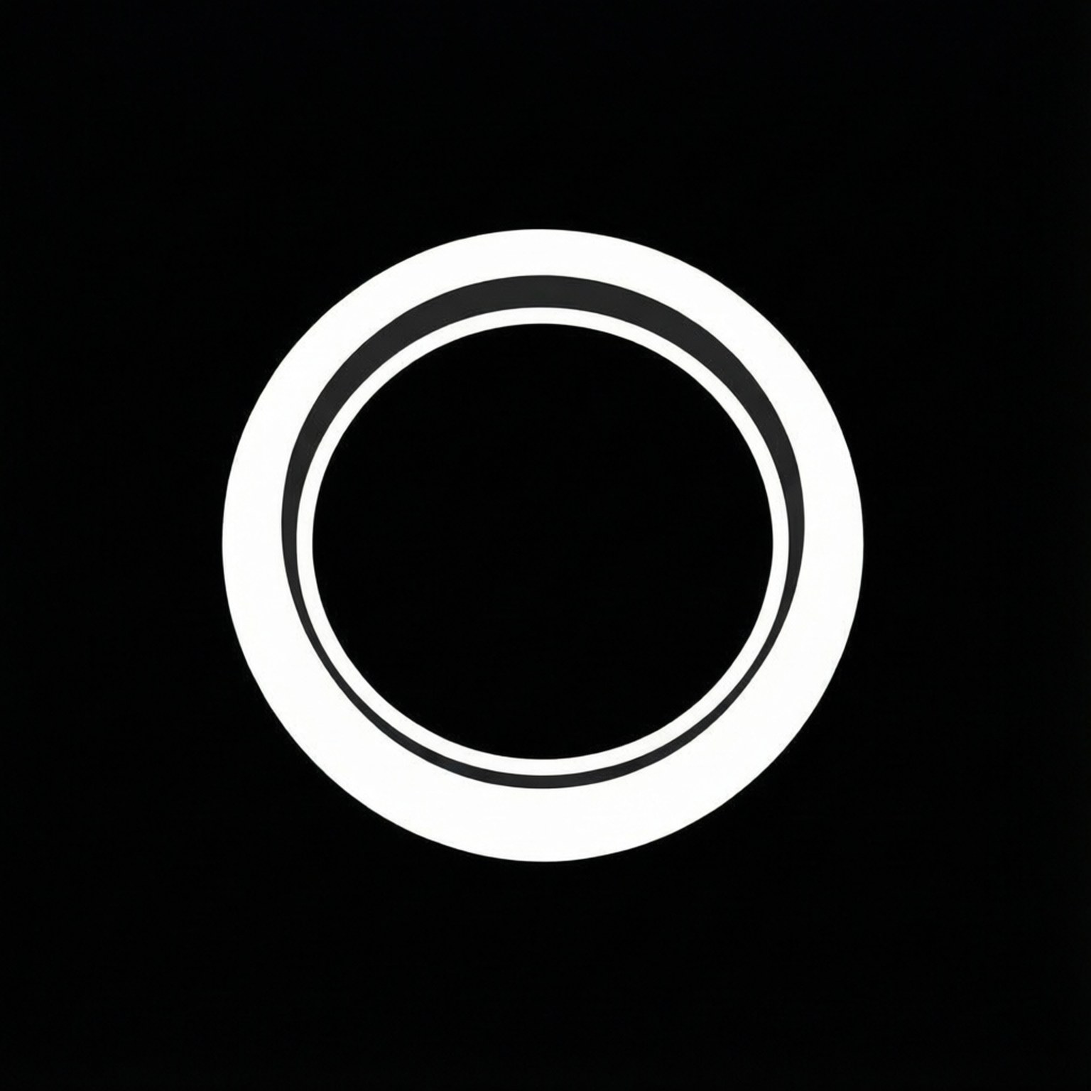 Minimalist Ring, Halo ring, black and white, HD Desktop Wallpaper