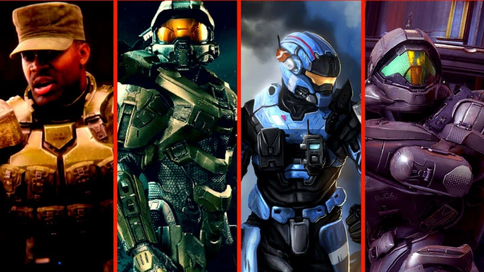 Halo Spartans, futuristic combat gear, dramatic, HD Desktop Wallpaper