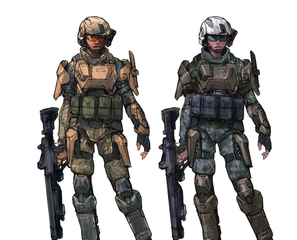Halo, UNSC, soldiers, SD Desktop Wallpaper