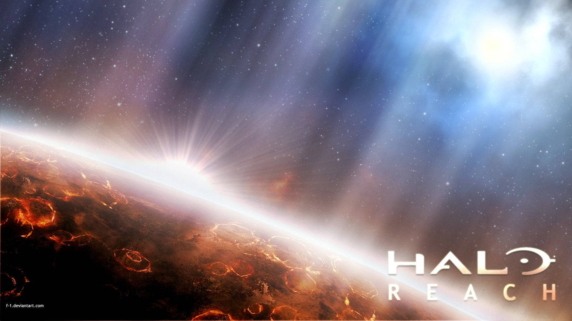Halo, space, alien planet, Full HD Desktop Wallpaper