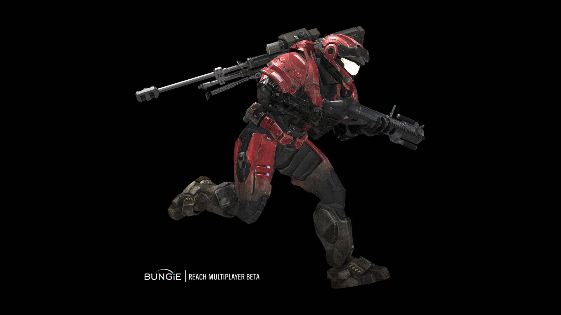 Halo, Red Warrior, red and black armored soldier, Full HD Desktop Wallpaper