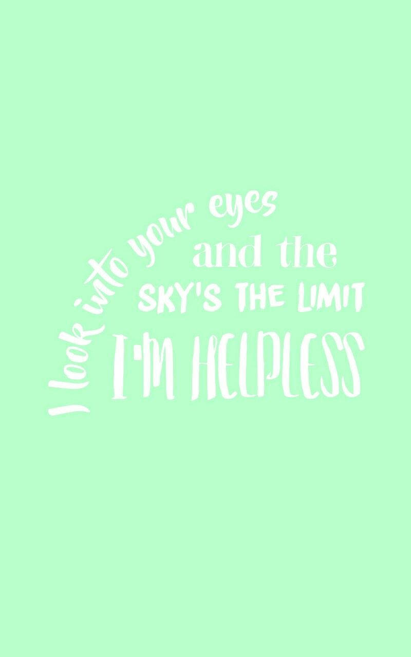 Hamilton, Helpless, mint green, HD Phone Wallpaper