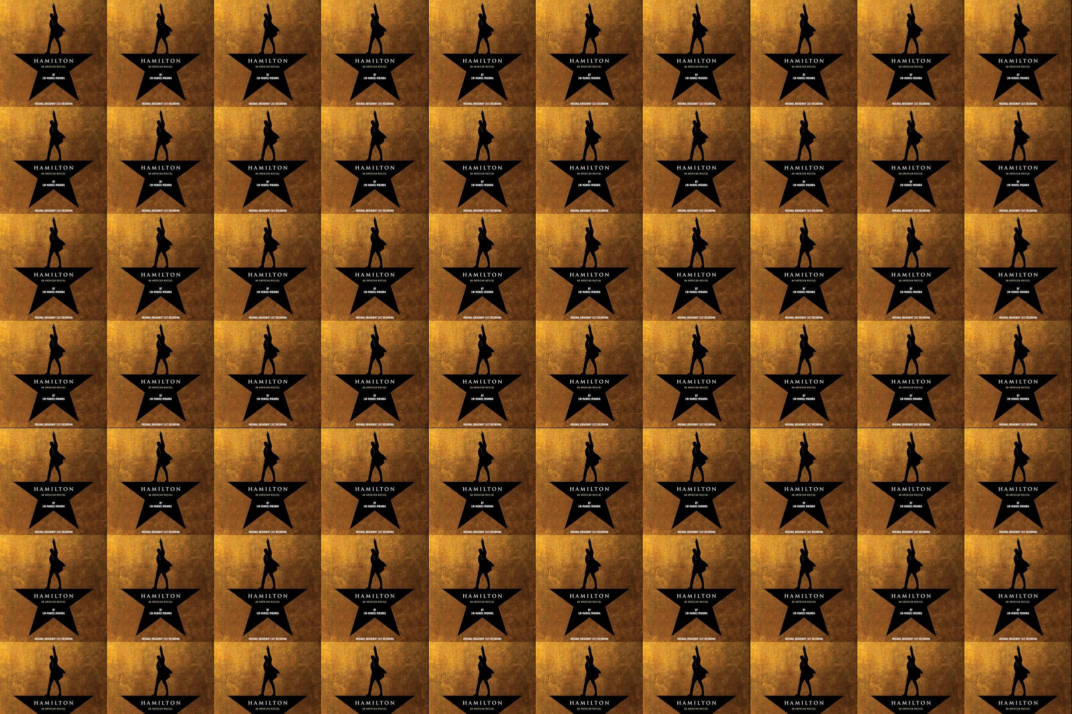 Hamilton, black star-shaped, theater marquee signs, Full HD Desktop Wallpaper