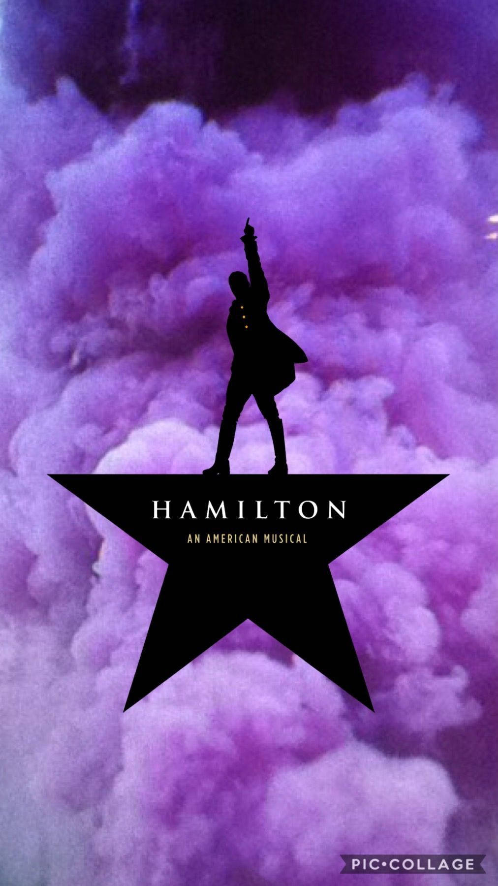 Hamilton, purple clouds, black star, HD Phone Wallpaper