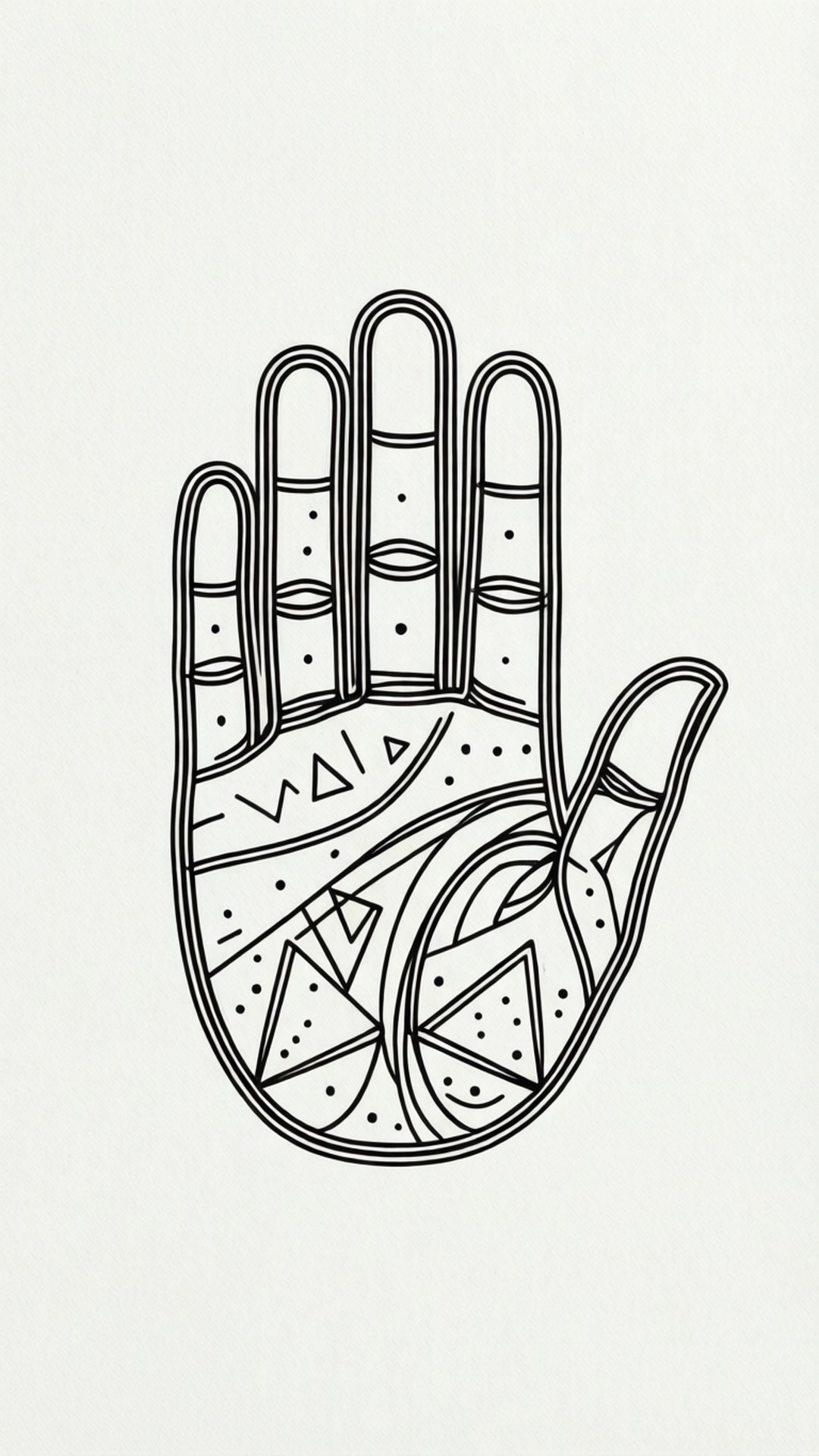 minimalist, geometric, hamsa, Full HD Phone Wallpaper