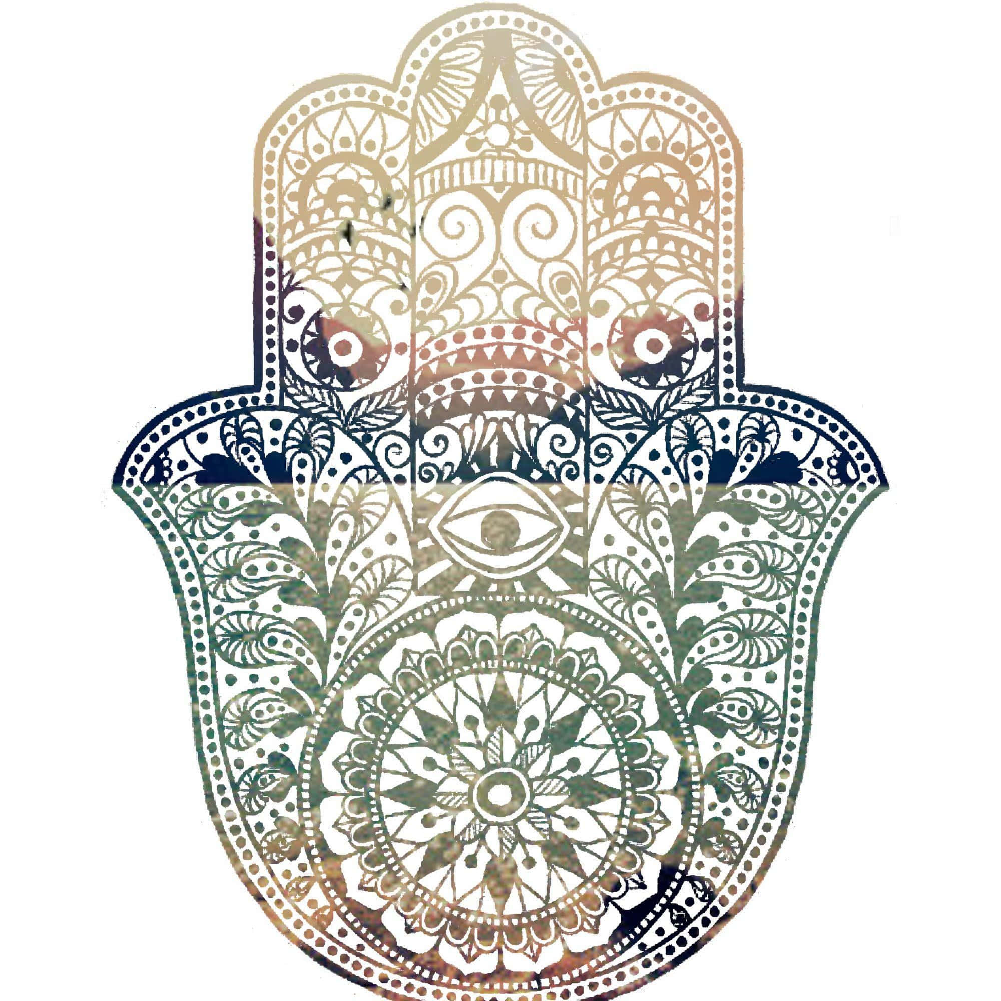 Hamsa, mandala patterns, eye at center, Full HD Desktop Wallpaper
