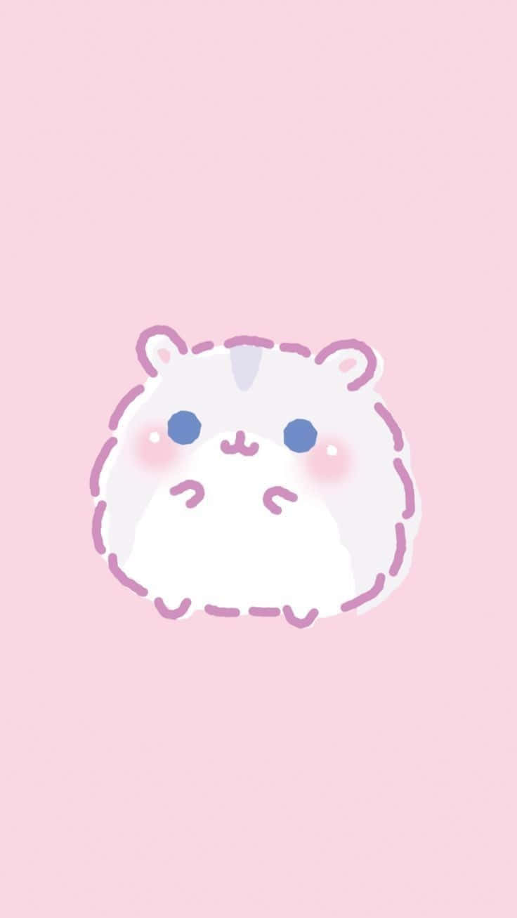 pink pfp, cute hamster, fluffy white hamster, HD Phone Wallpaper