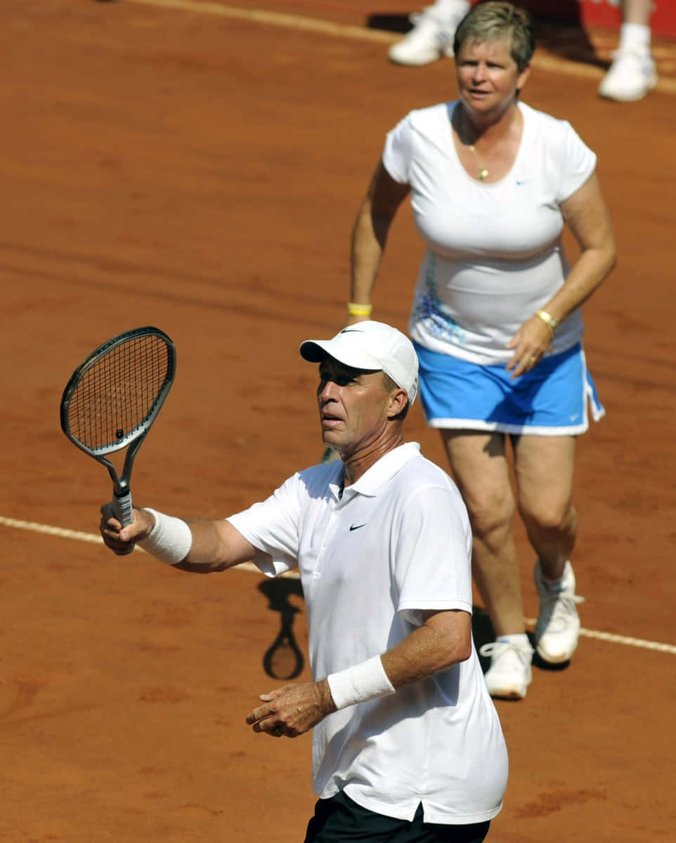 Hana Mandlíková, white gear, sunlit clay court, SD Phone Wallpaper