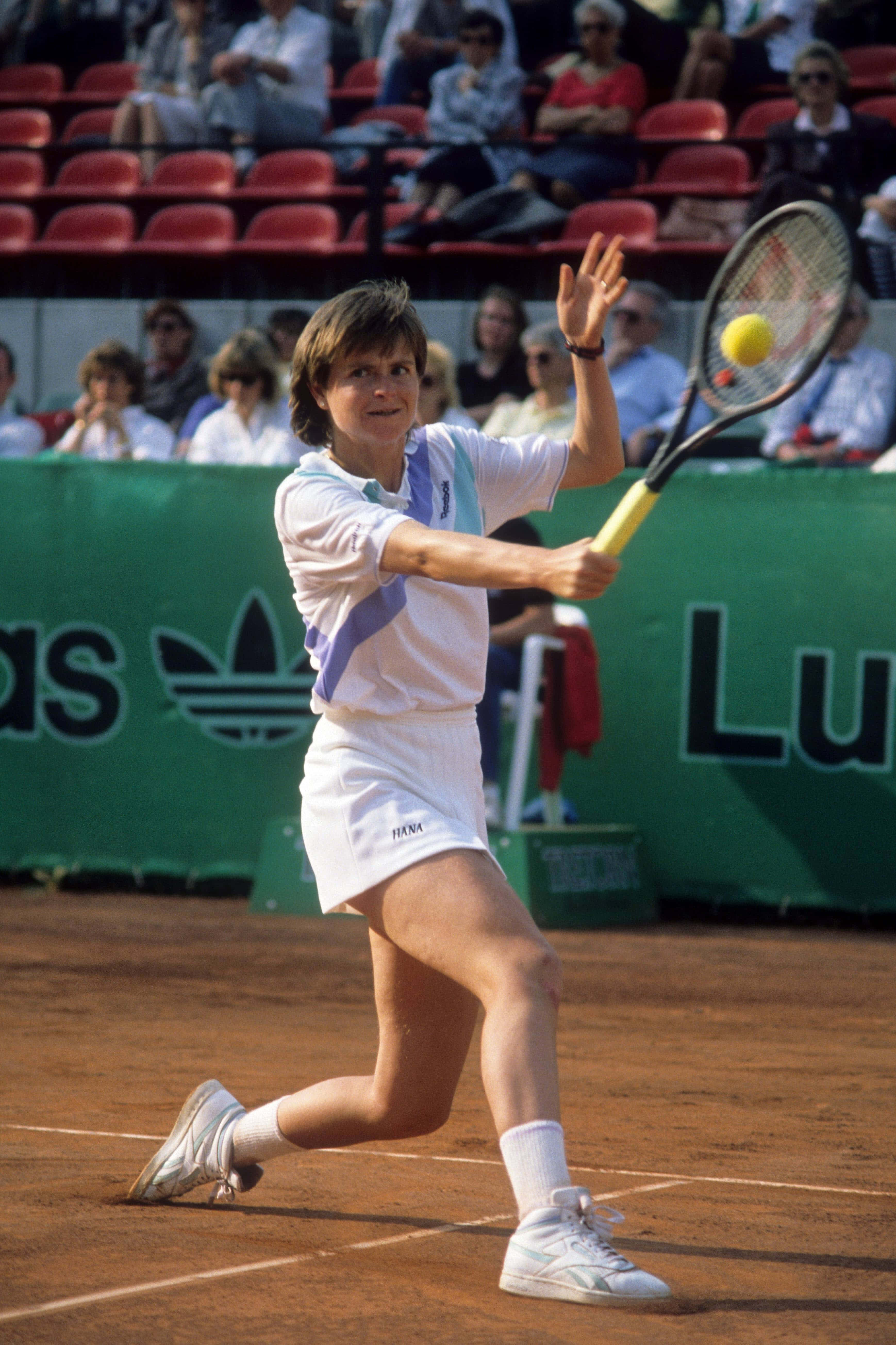 Hana Mandlíková, clay court, racket, 5K Phone Wallpaper