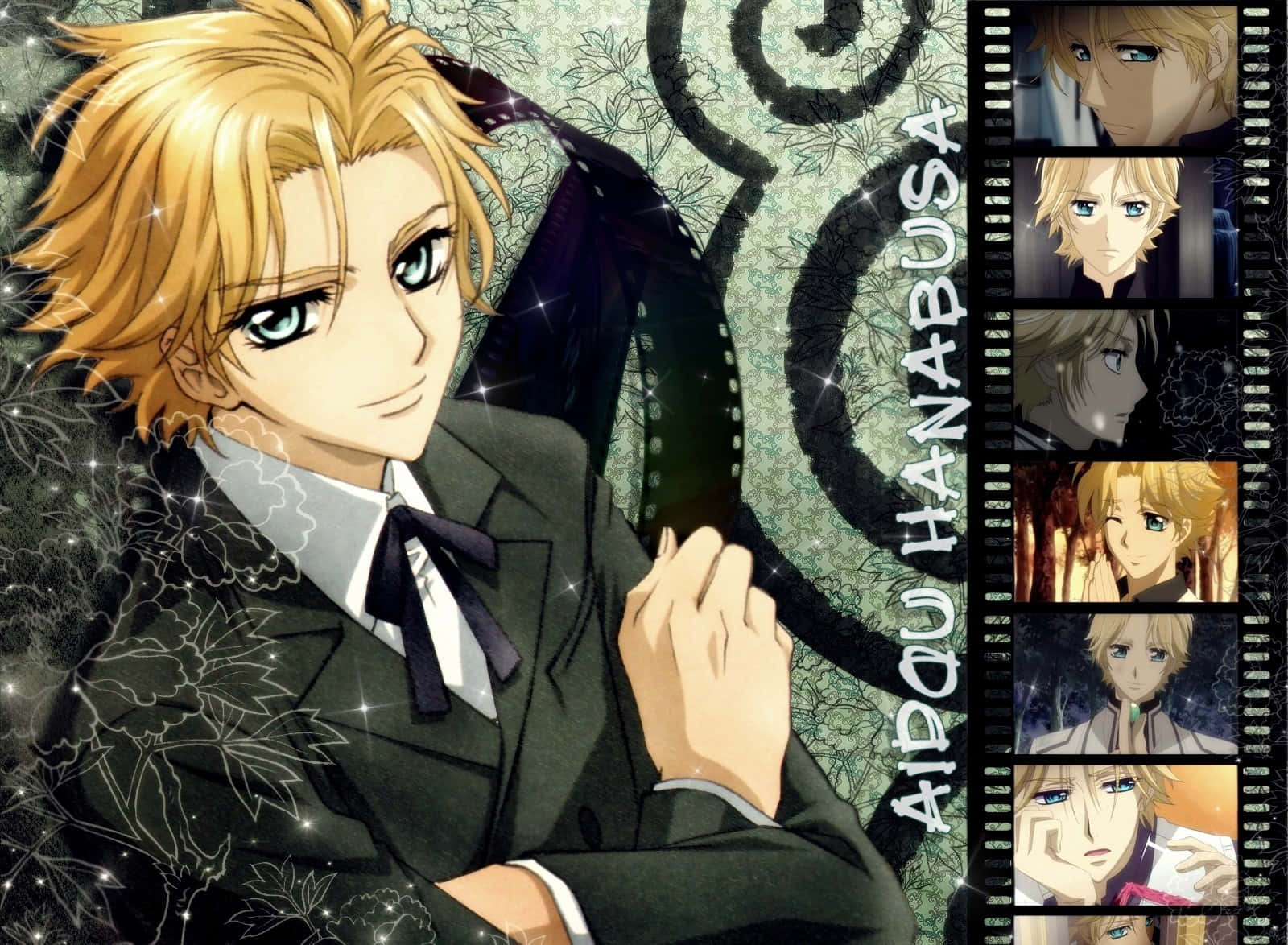 Hanabusa Aido, anime character collage, golden-haired, HD Desktop Wallpaper