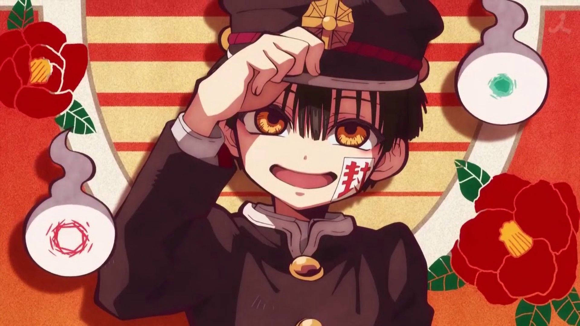 Hanako Kun, dark uniform, hat, Full HD Desktop Wallpaper