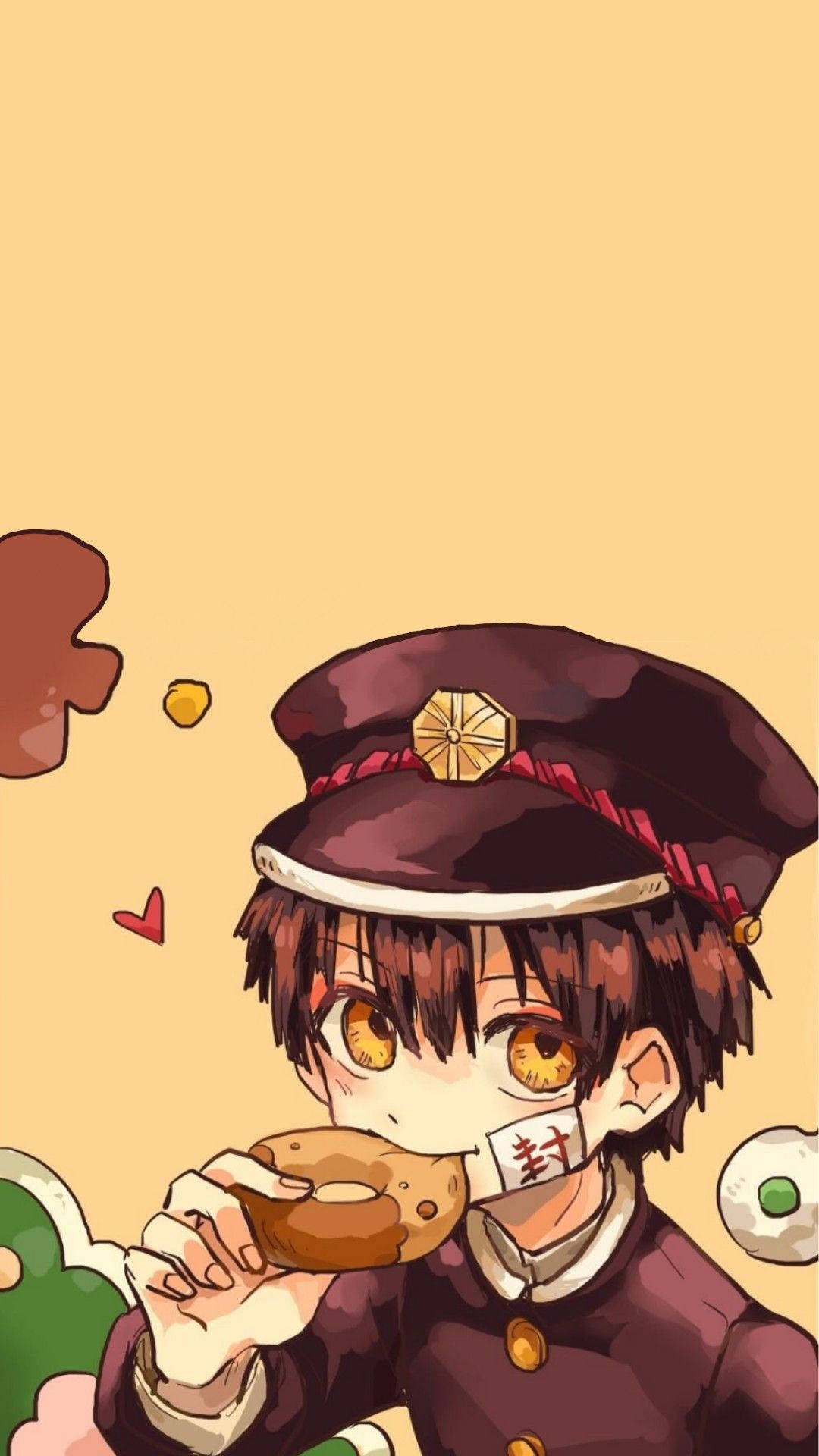 Hanako Kun, doughnut, uniform, Full HD Phone Wallpaper