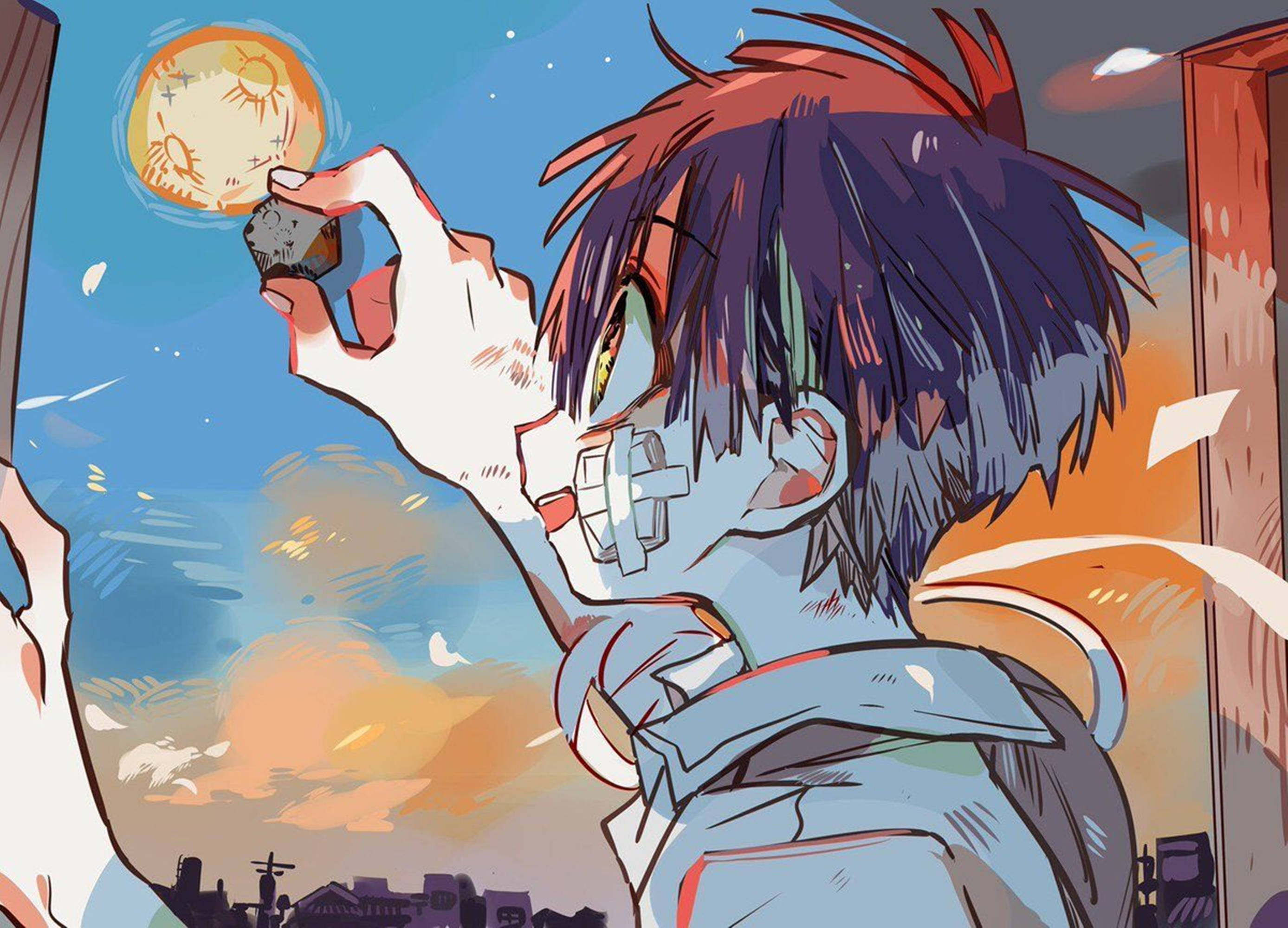 Hanako Kun, bandage, toilet bound, 2K Desktop Wallpaper
