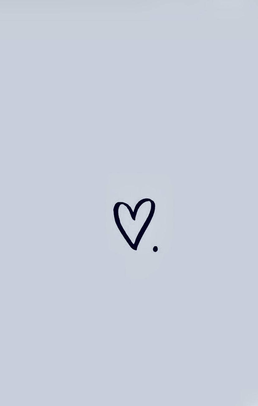 black heart outline, dot, soft lavender background, HD Phone Wallpaper
