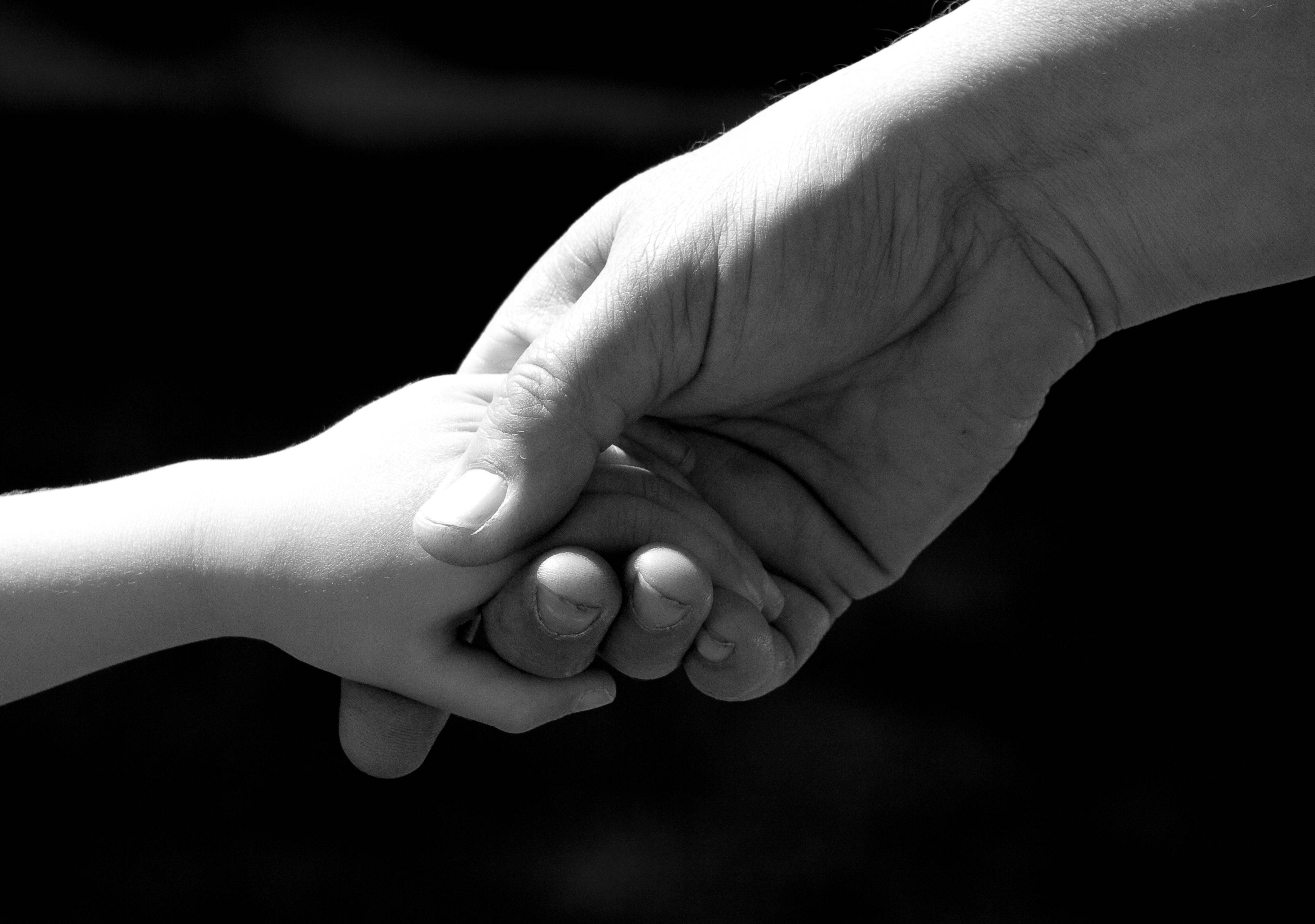 Hand In Hand, child, parent, 2K Desktop Wallpaper