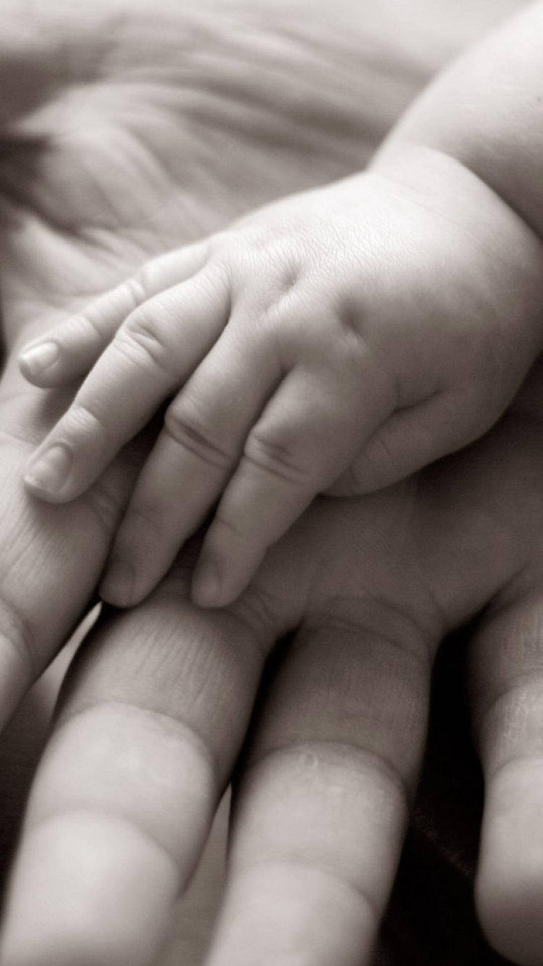 Hand In Hand, baby, mother, Full HD Phone Wallpaper