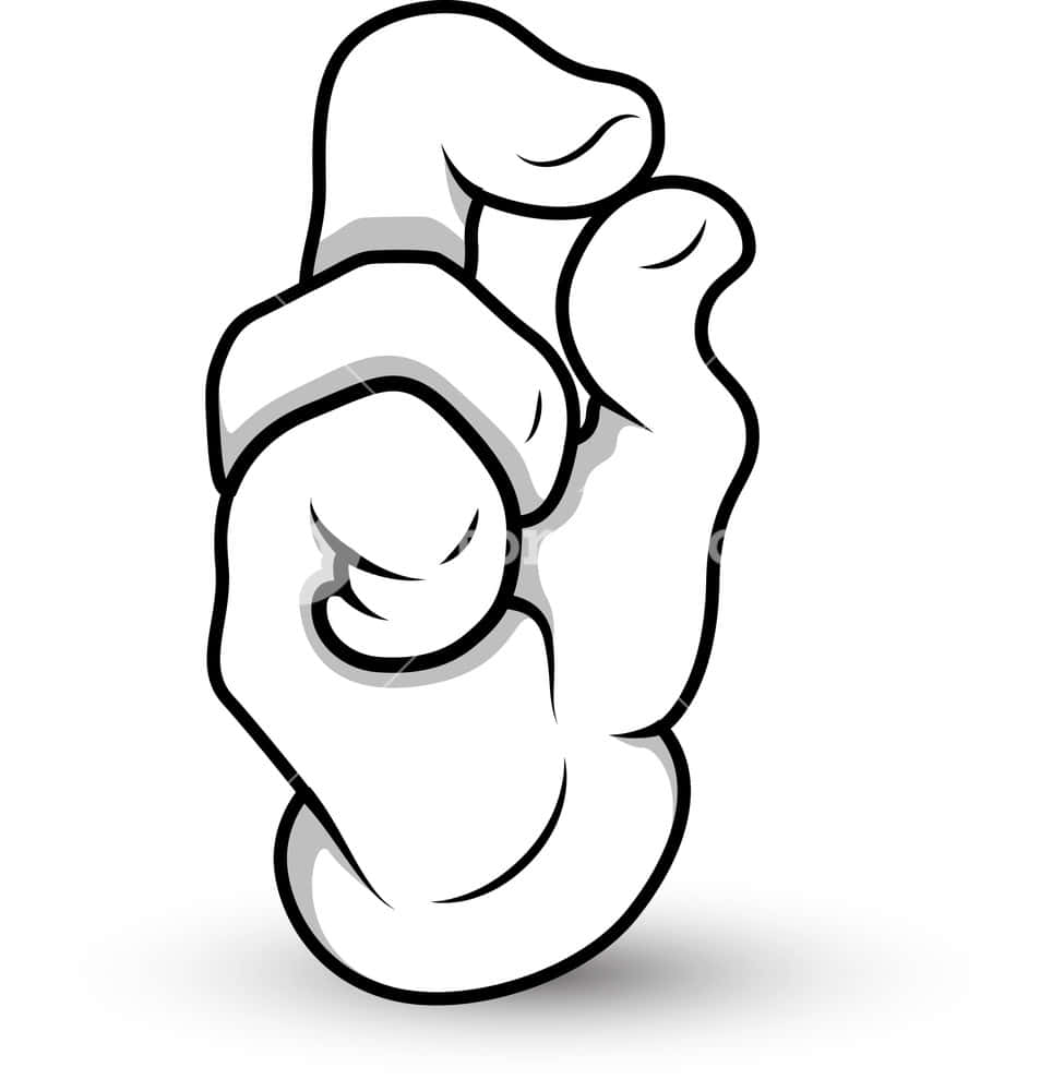 Negligible Hand Wrinkled Sketch, black outlined, cartoon hand, SD Phone Wallpaper