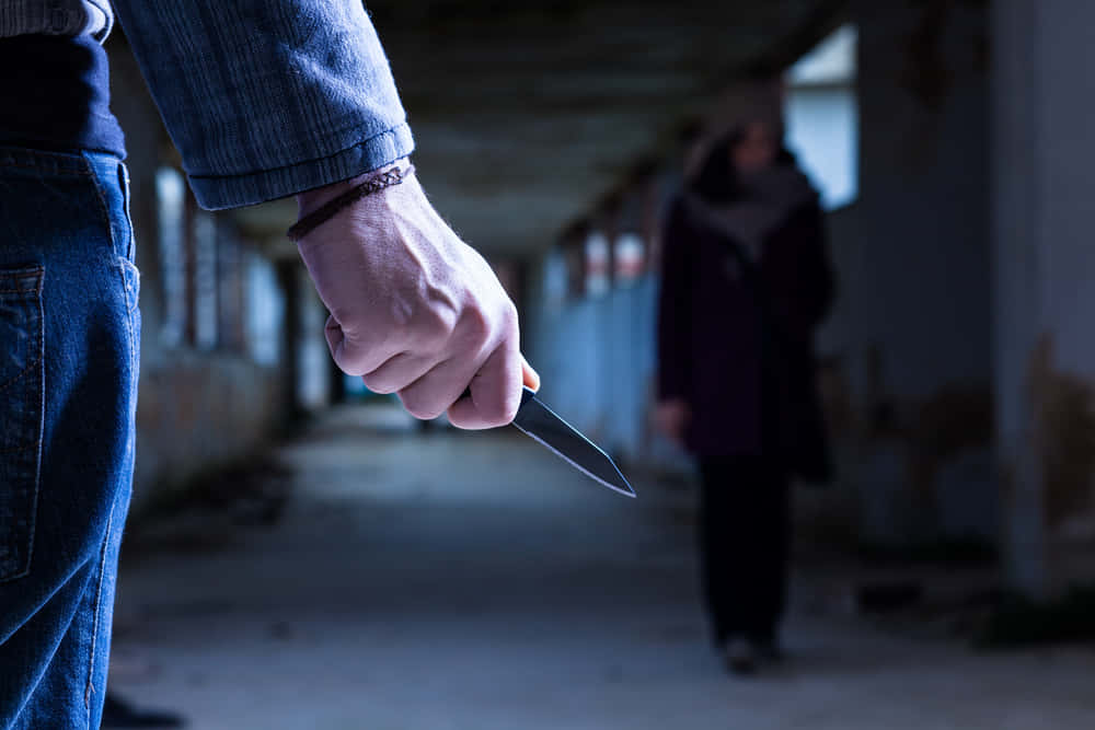 Aggravated Murder, hand, knife, SD Desktop Wallpaper