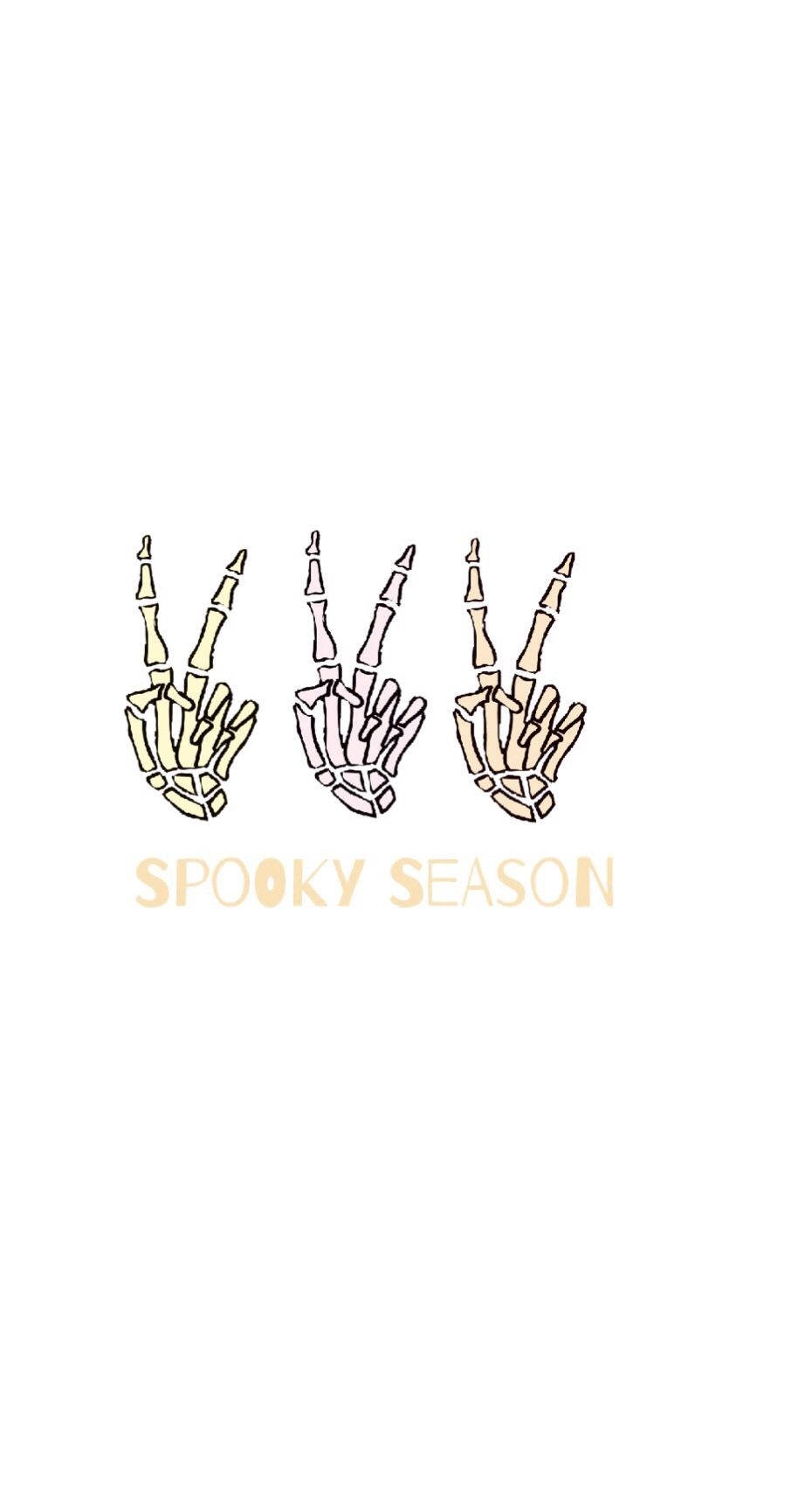 Spooky Season, skeleton hands, peace signs, HD Phone Wallpaper