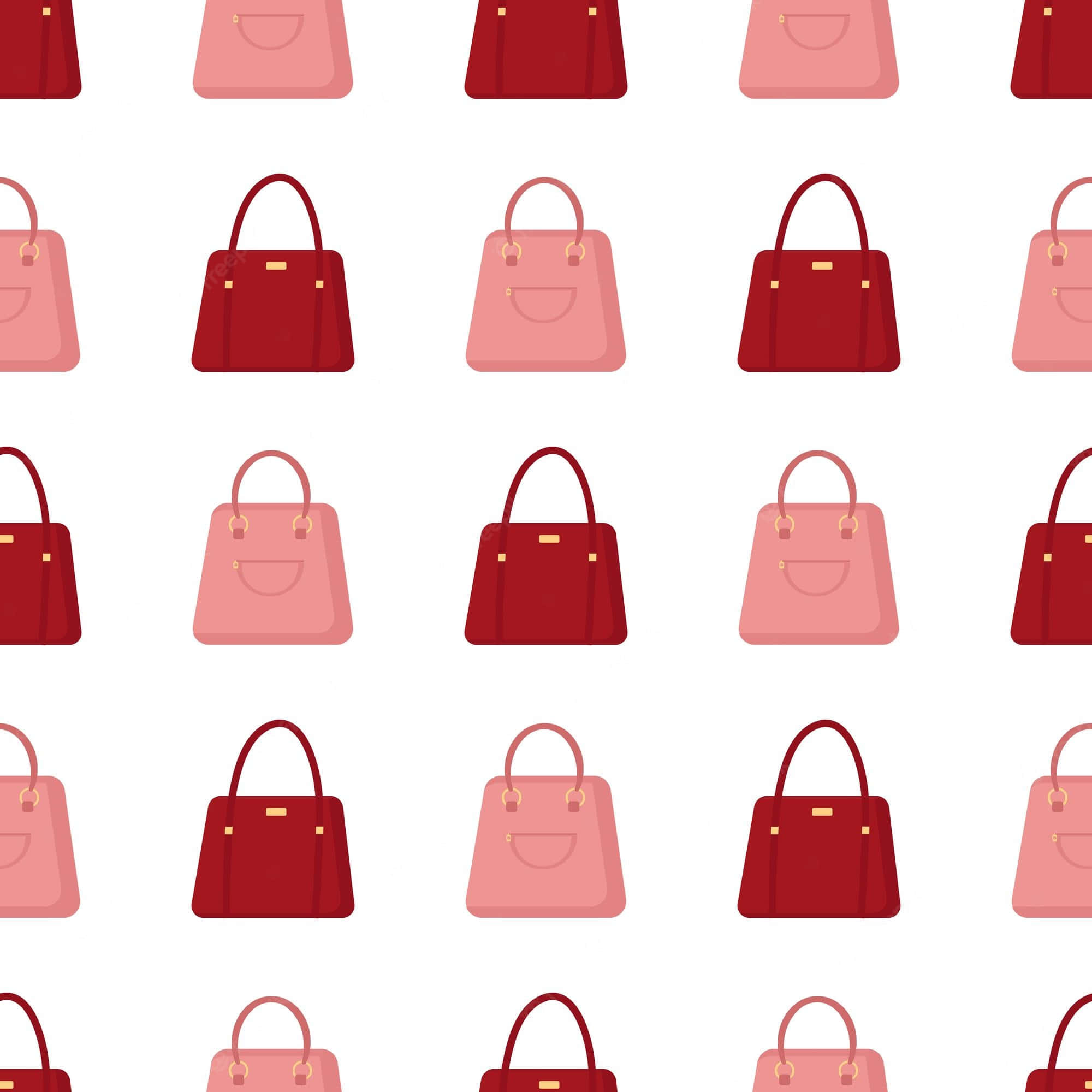pink handbags, red handbags, gold accents, Full HD Desktop Wallpaper