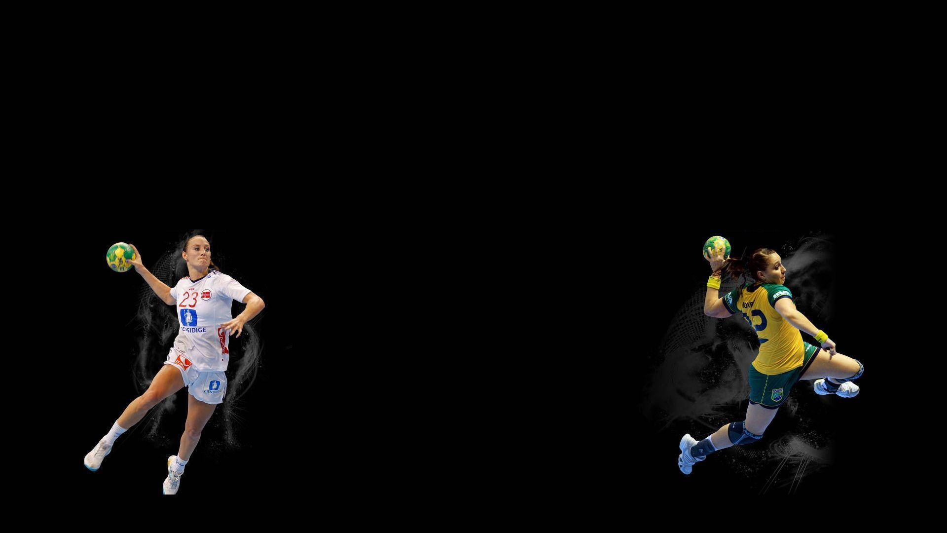 handball, women's fight, white jersey, Full HD Desktop Wallpaper