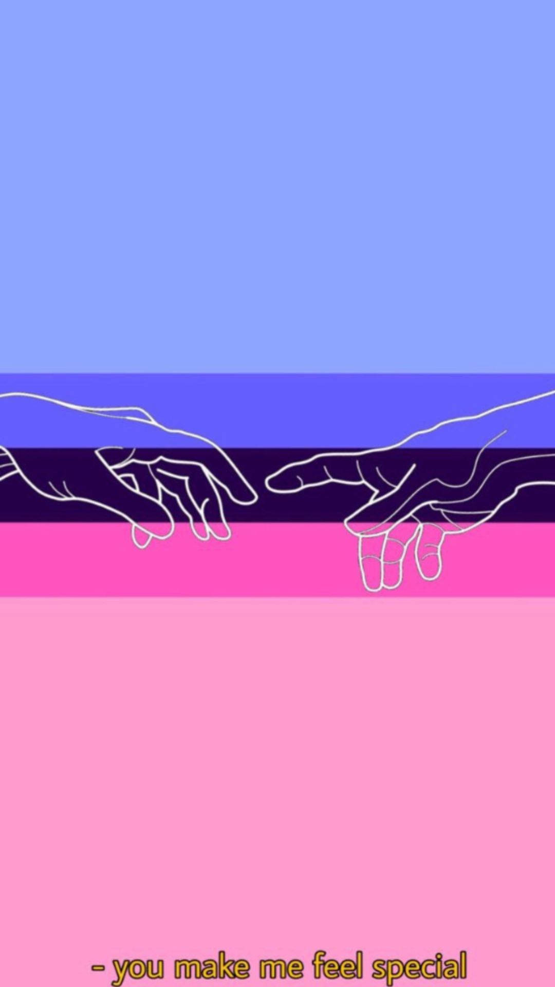 Omnisexual, pink purple and blue gradient, outlined hands, HD Phone Wallpaper