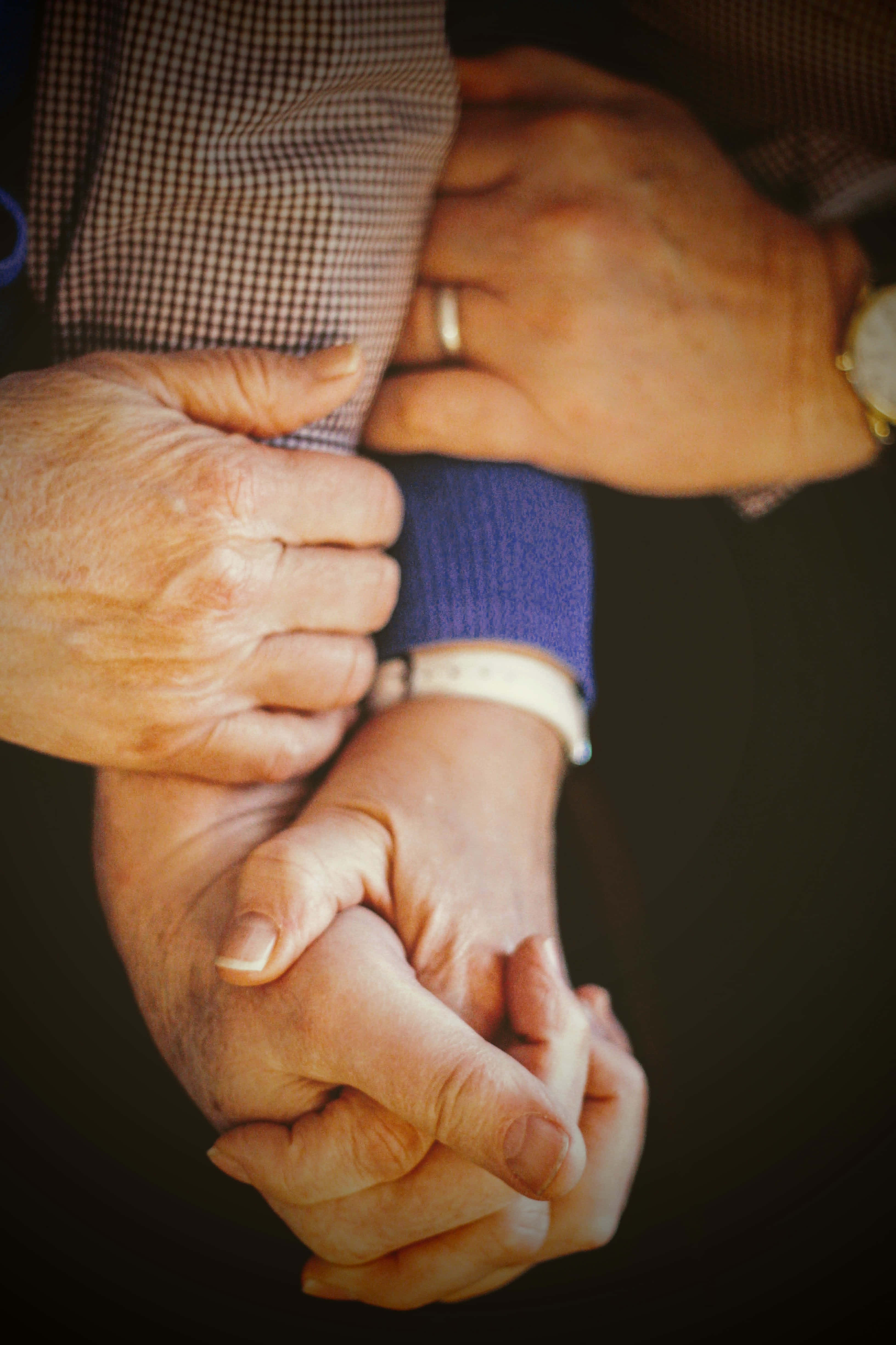 old young hand together, wedding ring, watch, 4K Phone Wallpaper