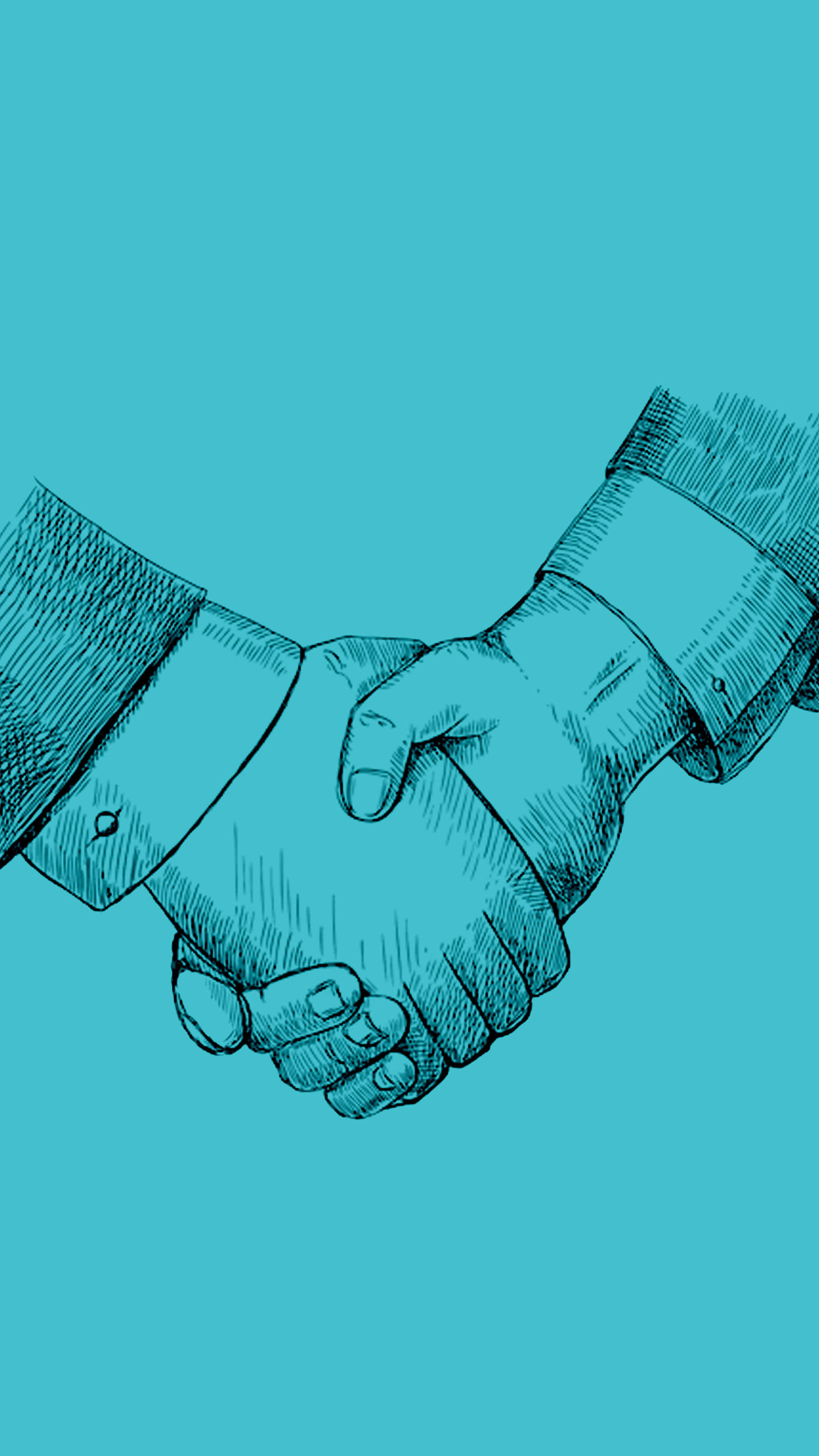 blue handshake, teal background, business attire, 4K Phone Wallpaper