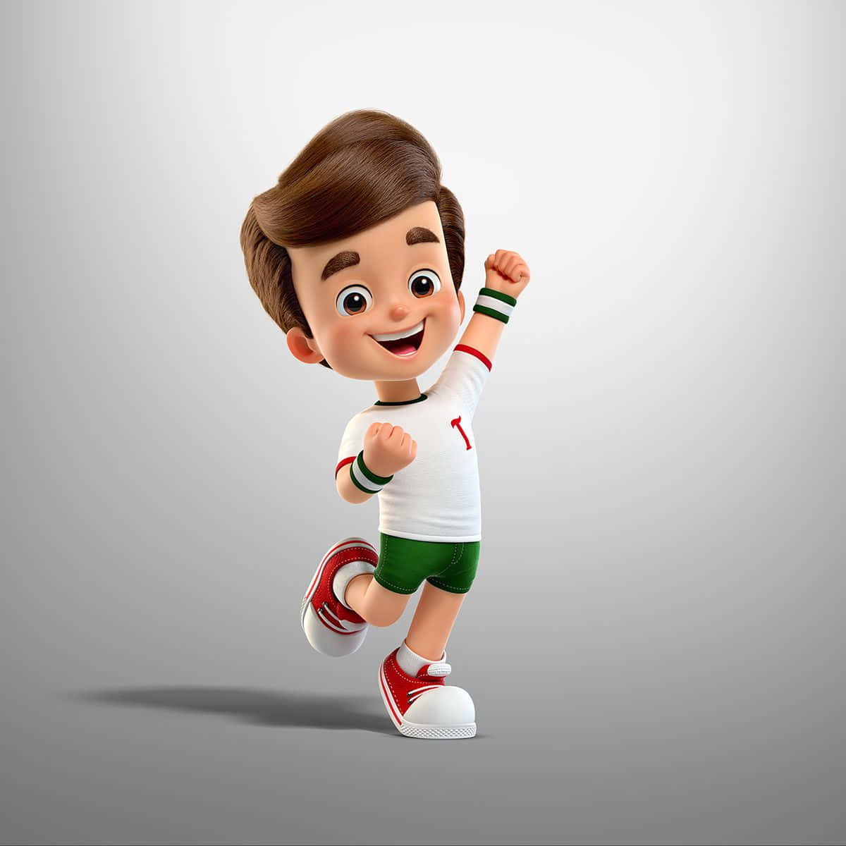 Handsome Boy Cartoon, 3D art, white jersey, SD Desktop Wallpaper
