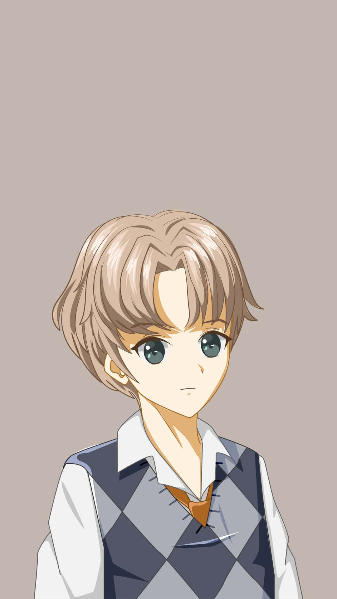Handsome Boy Cartoon, blonde hair, green eyes, Full HD Phone Wallpaper