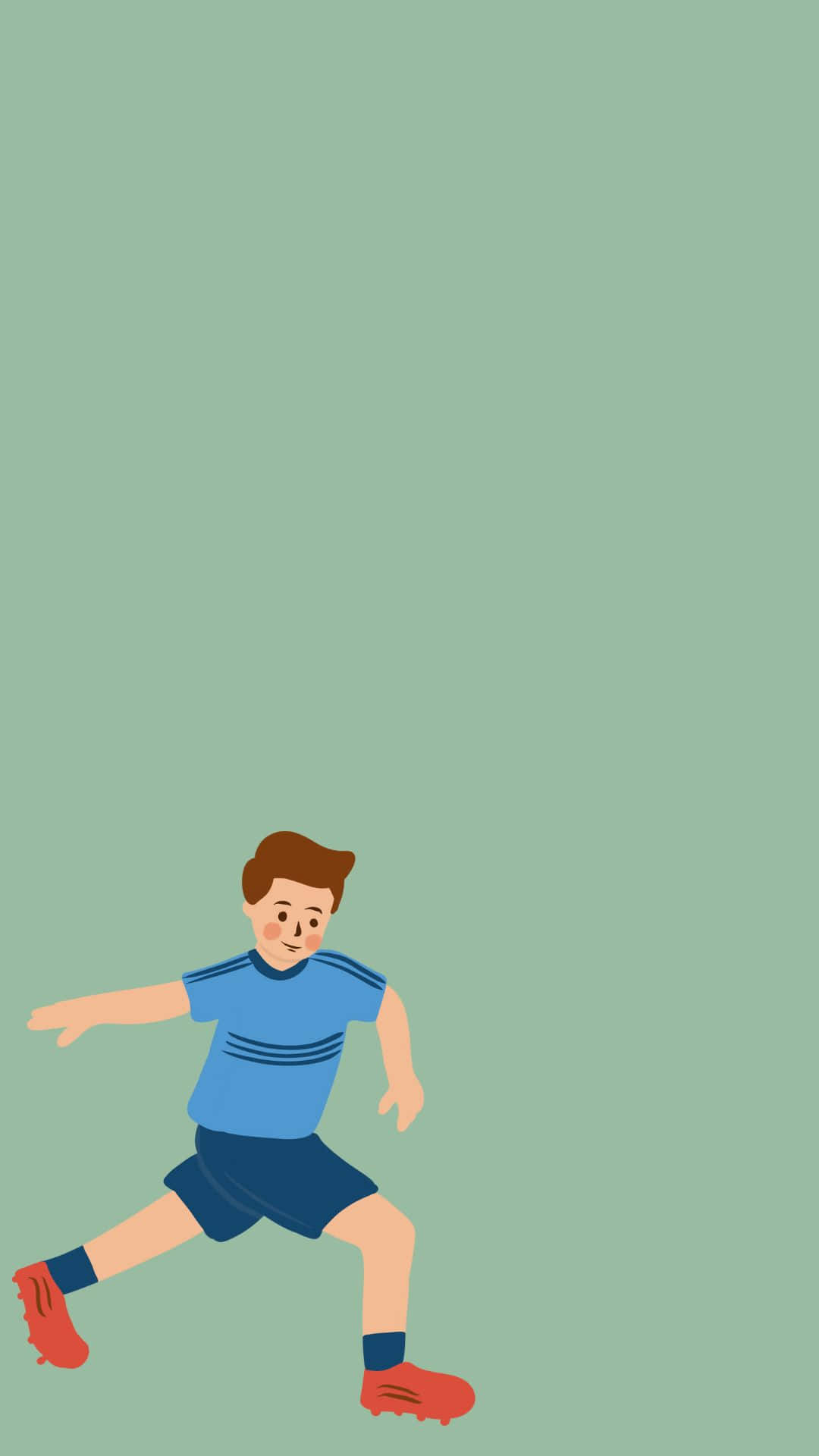 handsome boy cartoon roller skates, cartoon boy, blue soccer gear, Full HD Phone Wallpaper