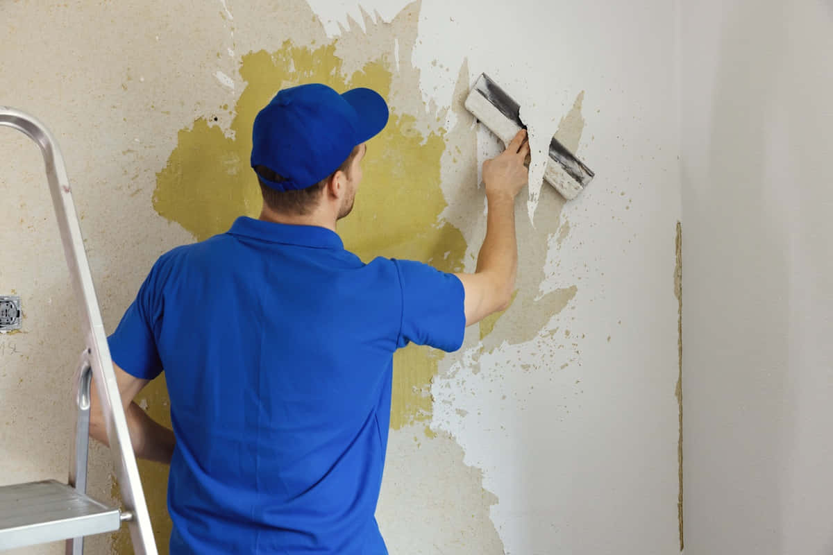 Handyman, blue uniform, cap, SD Desktop Wallpaper