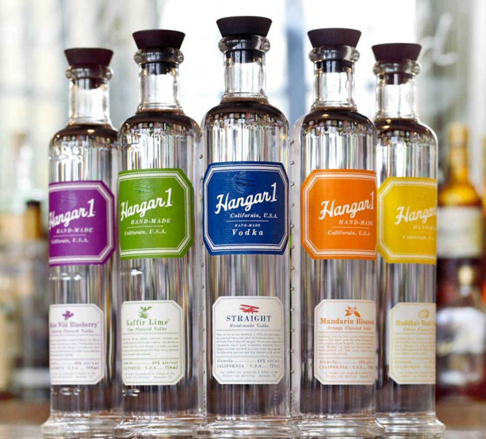 Hangar 1, vodka, bottles, SD Desktop Wallpaper