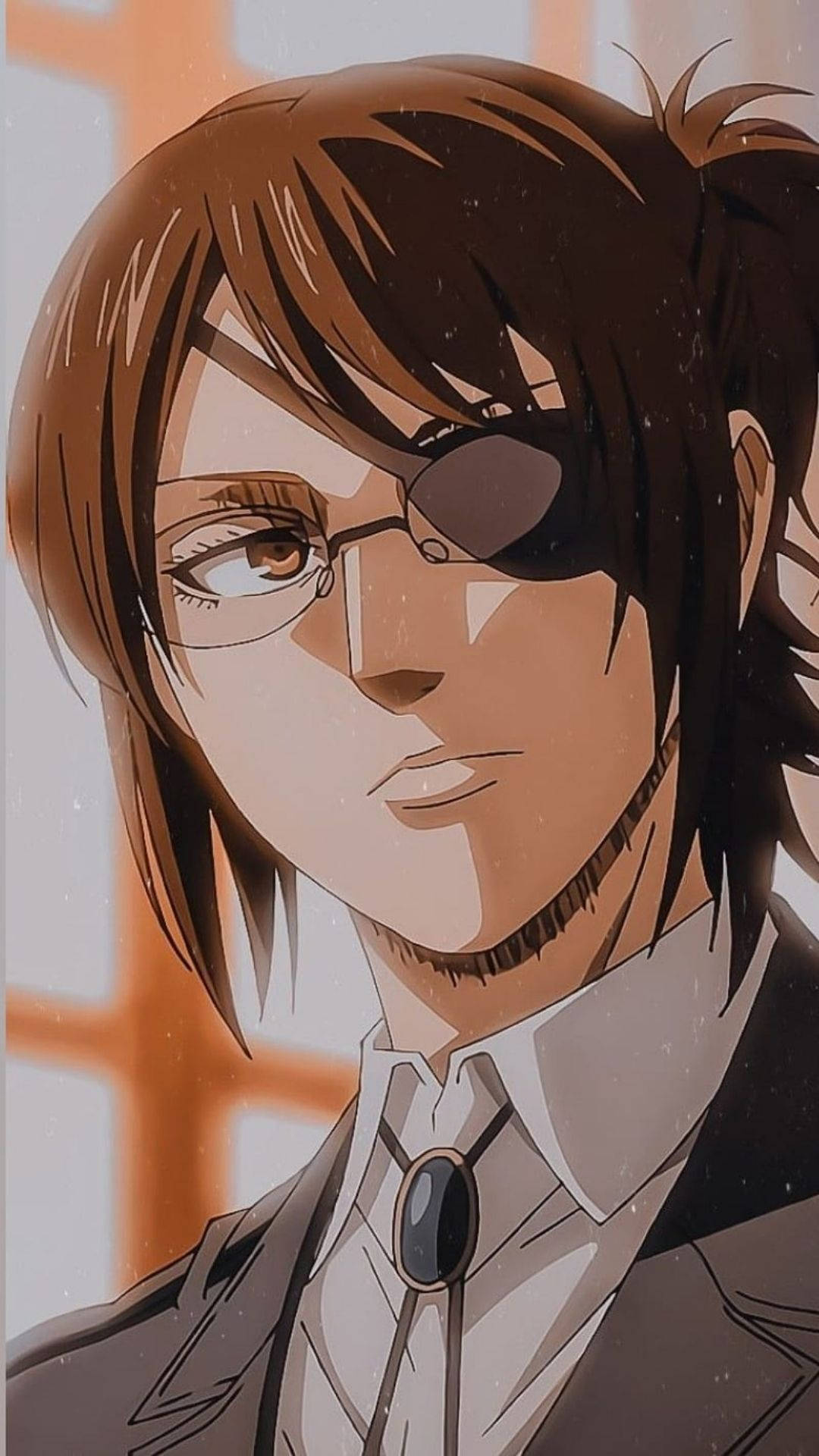 Hange Zoe, brown hair, glasses, Full HD Phone Wallpaper
