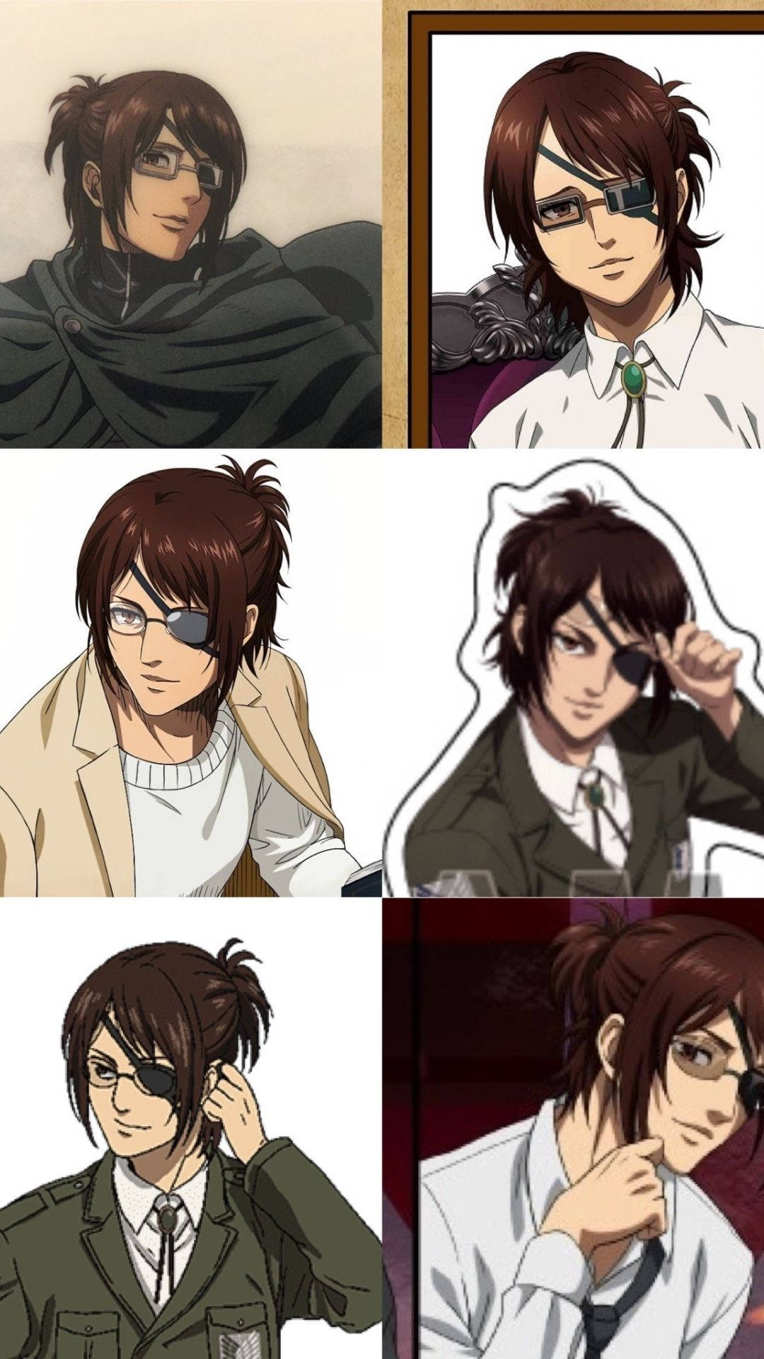 Hange Zoe, brown-haired, eyepatch, Full HD Phone Wallpaper