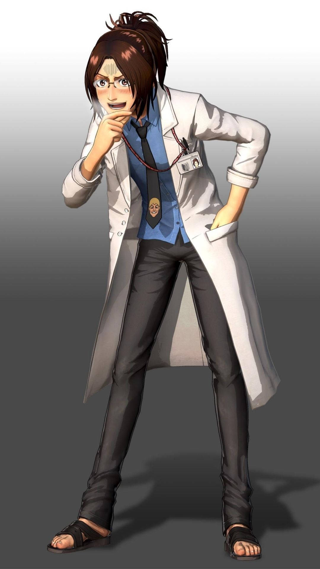Hange Zoe, lab coat, white lab coat, Full HD Phone Wallpaper