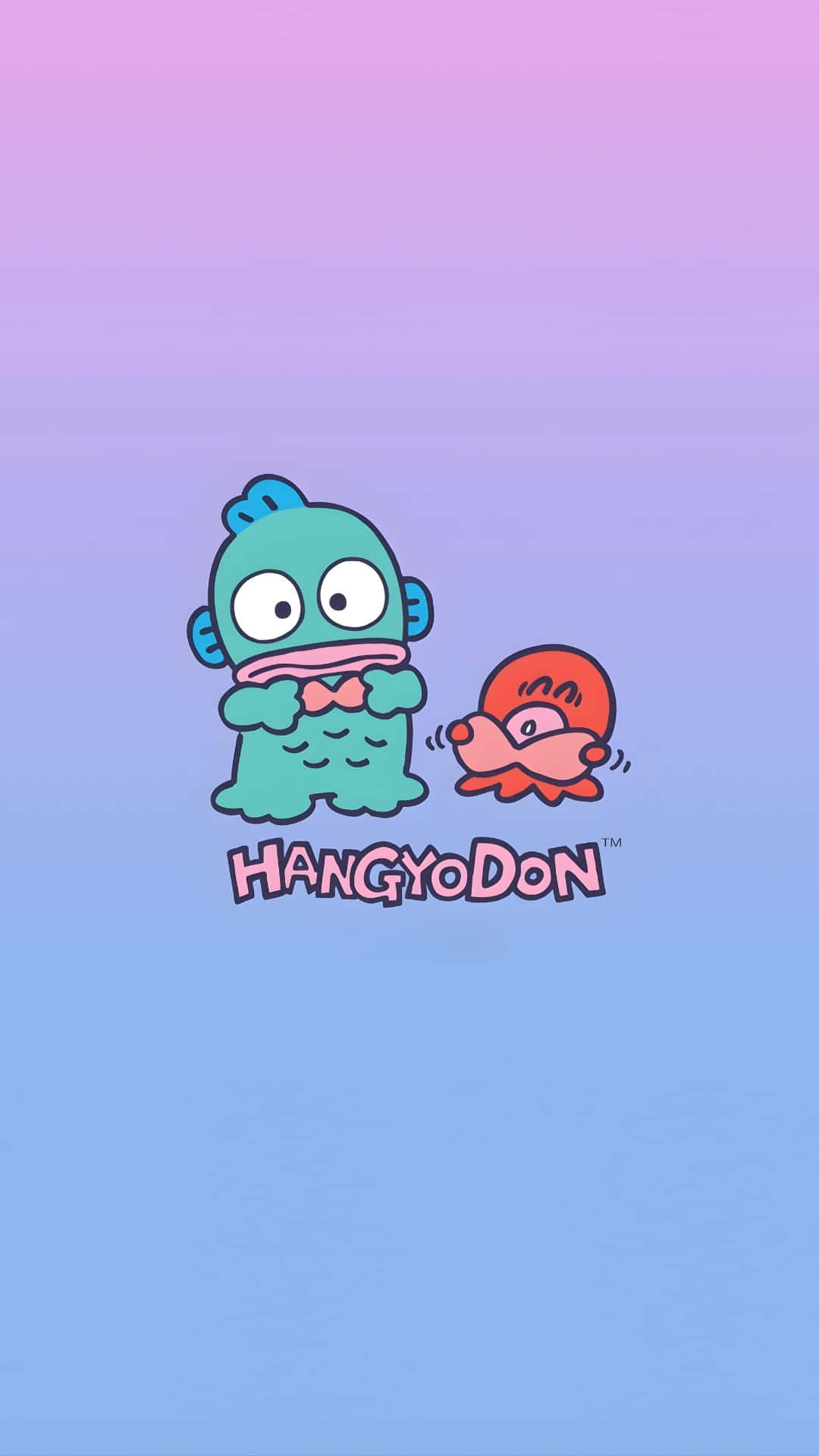 Hangyodon, teal one with bowtie, red one with blush cheeks, Full HD Phone Wallpaper