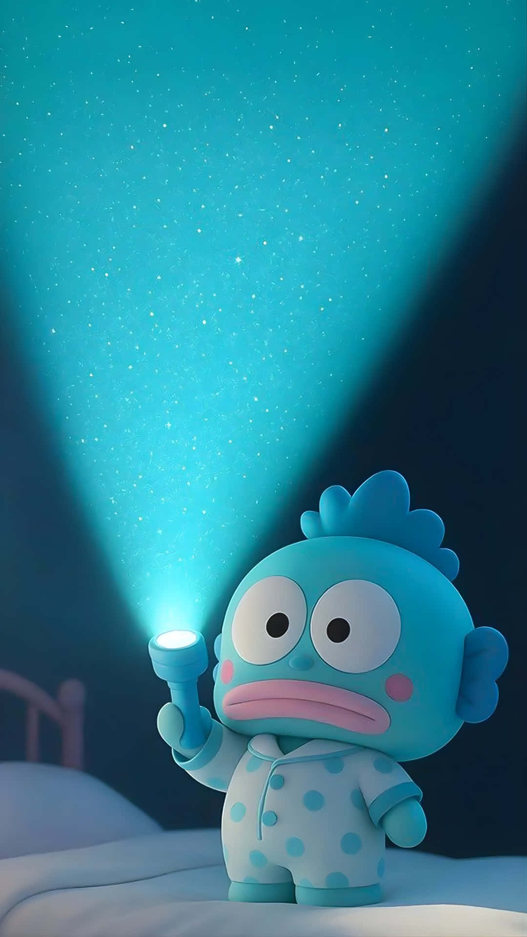 Hangyodon, blue cartoon character, pajamas, Full HD Phone Wallpaper