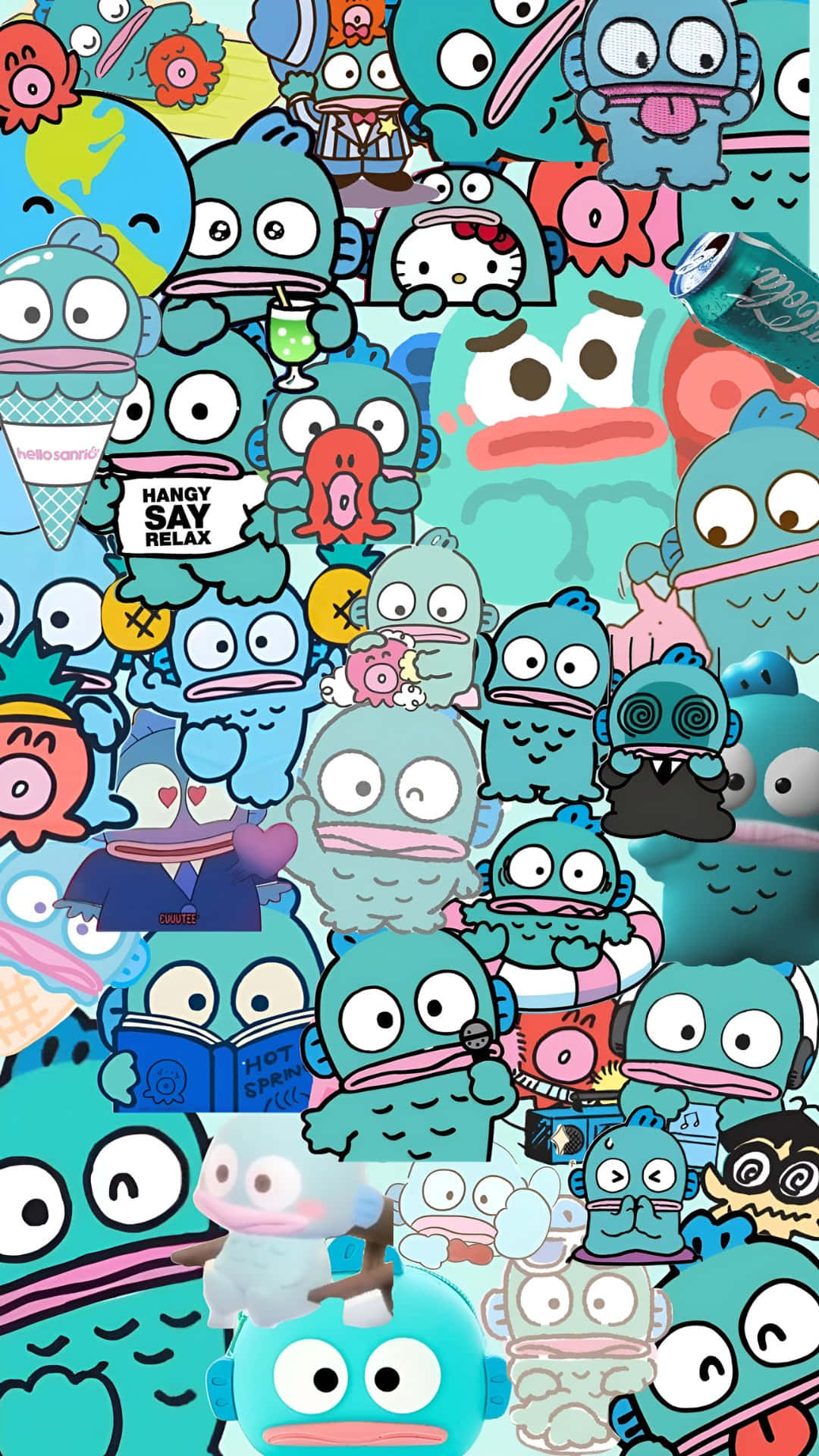 Hangyodon, cartoon characters, large eyes, Full HD Phone Wallpaper