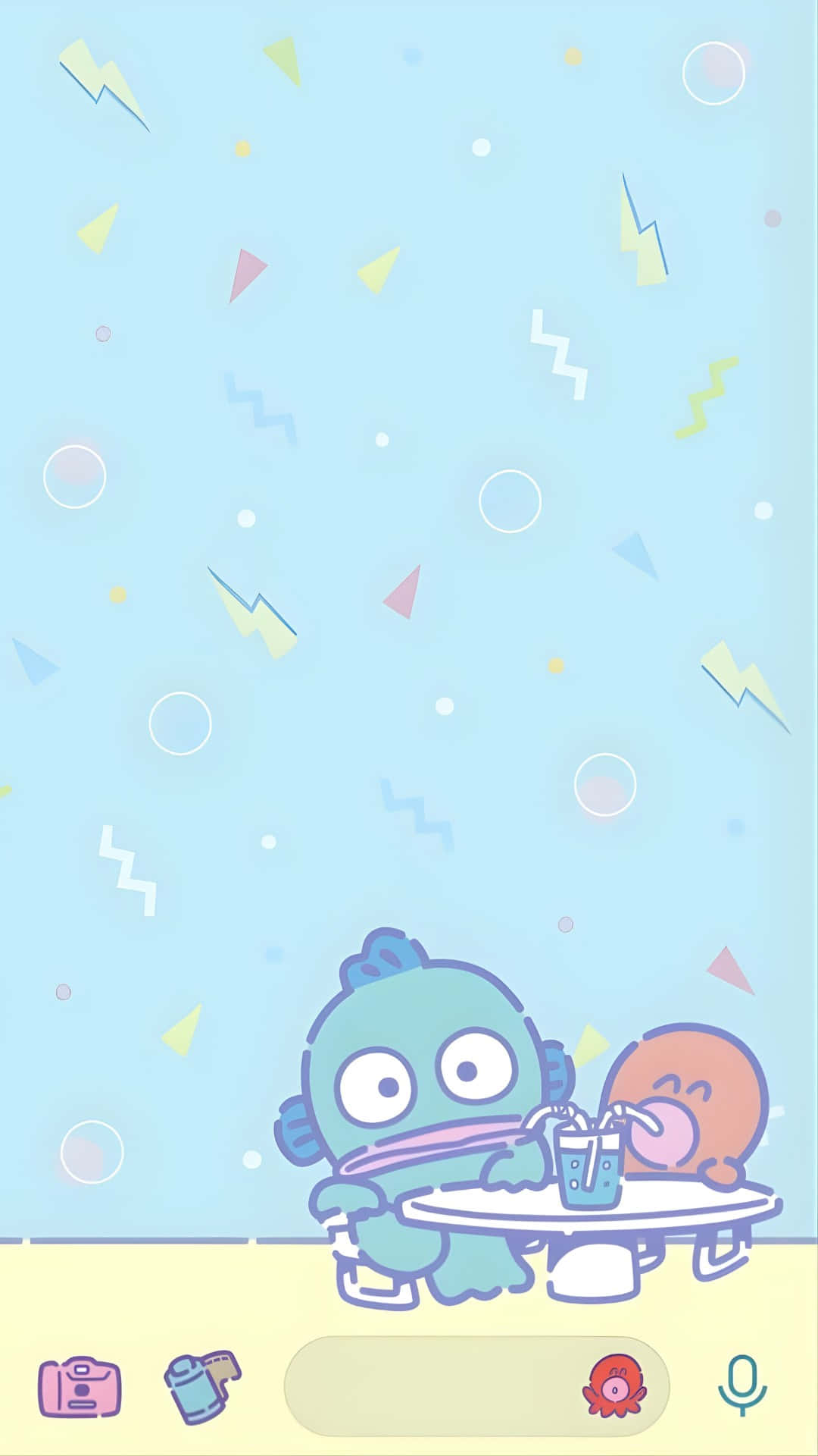 Hangyodon, cute cartoon characters, table, Full HD Phone Wallpaper