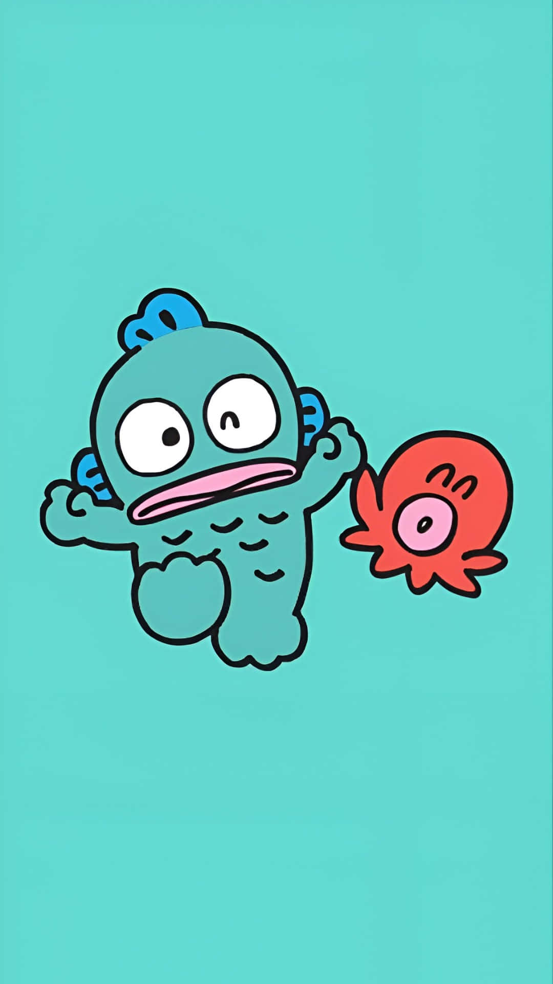 Hangyodon, blue creature, big eyes, Full HD Phone Wallpaper