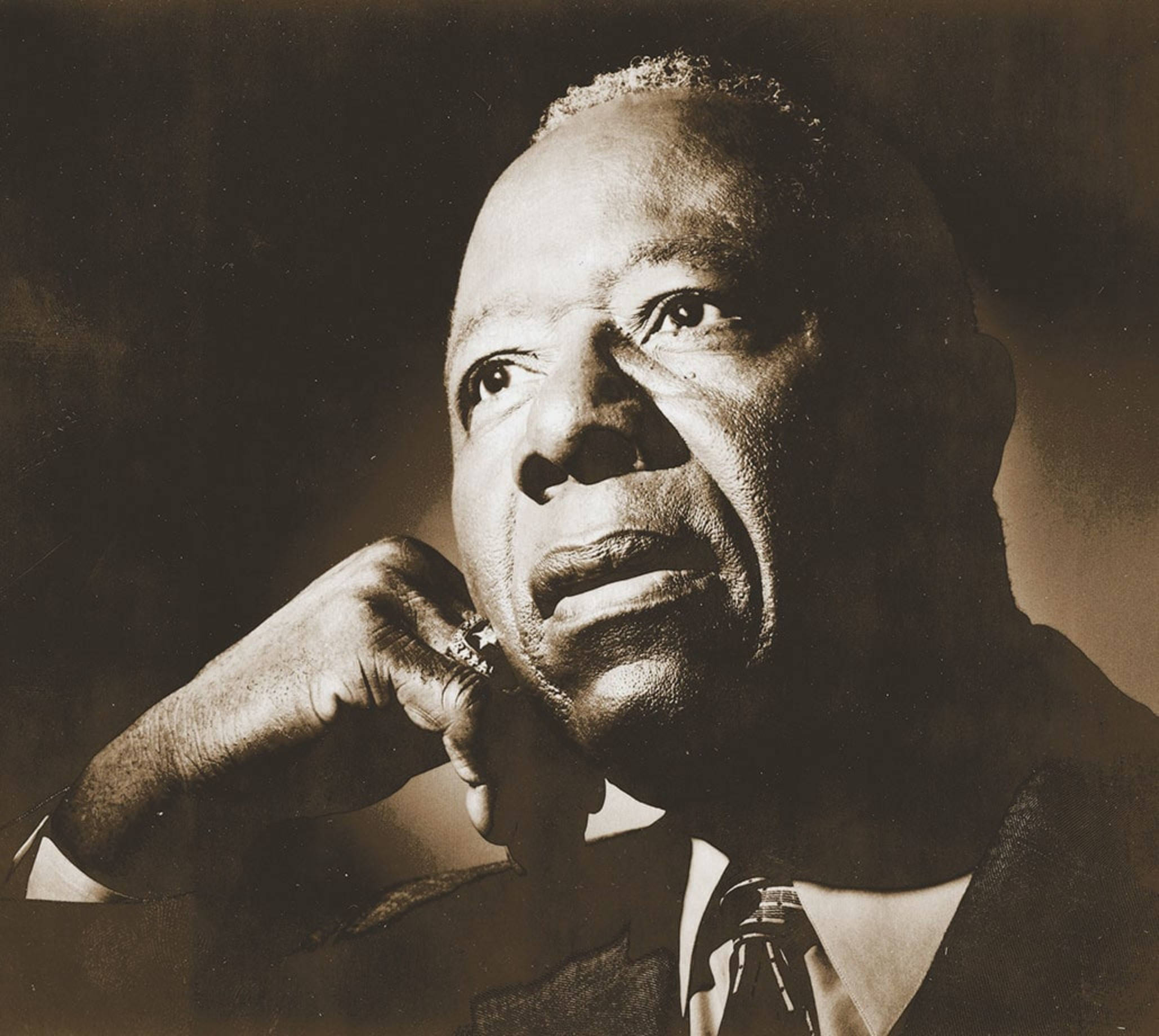 Hank Aaron, sepia-toned, portrait, Full HD Desktop Wallpaper