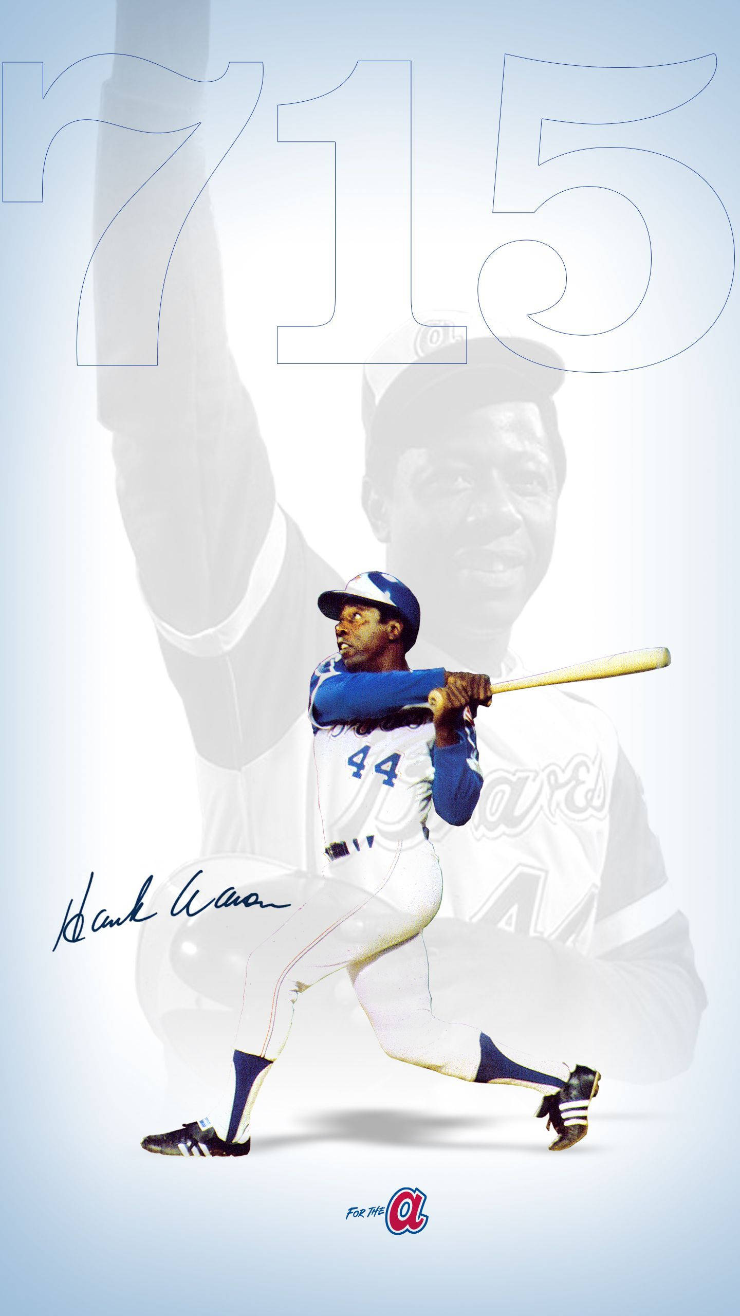 Hank Aaron, 715, batting stance, 2K Phone Wallpaper