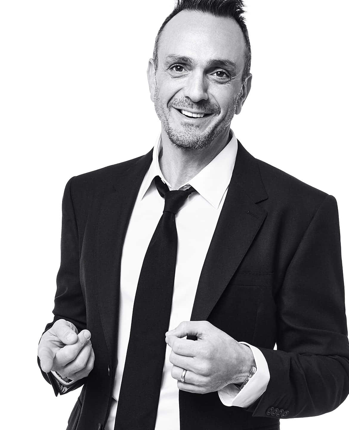 Hank Azaria, black suit, tie, HD Phone Wallpaper