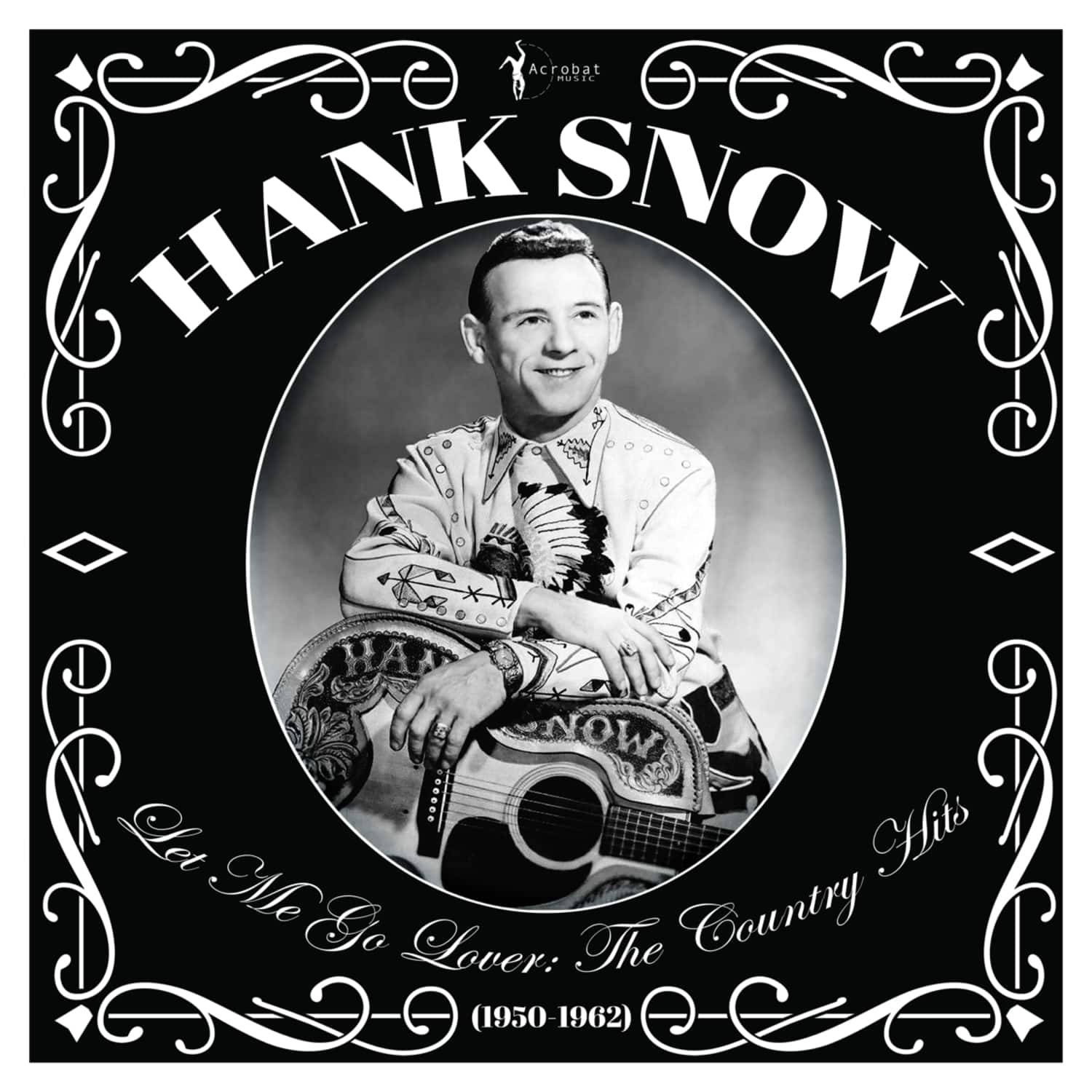 Hank Snow, commemorative hits, black and white portrait, HD Desktop Wallpaper