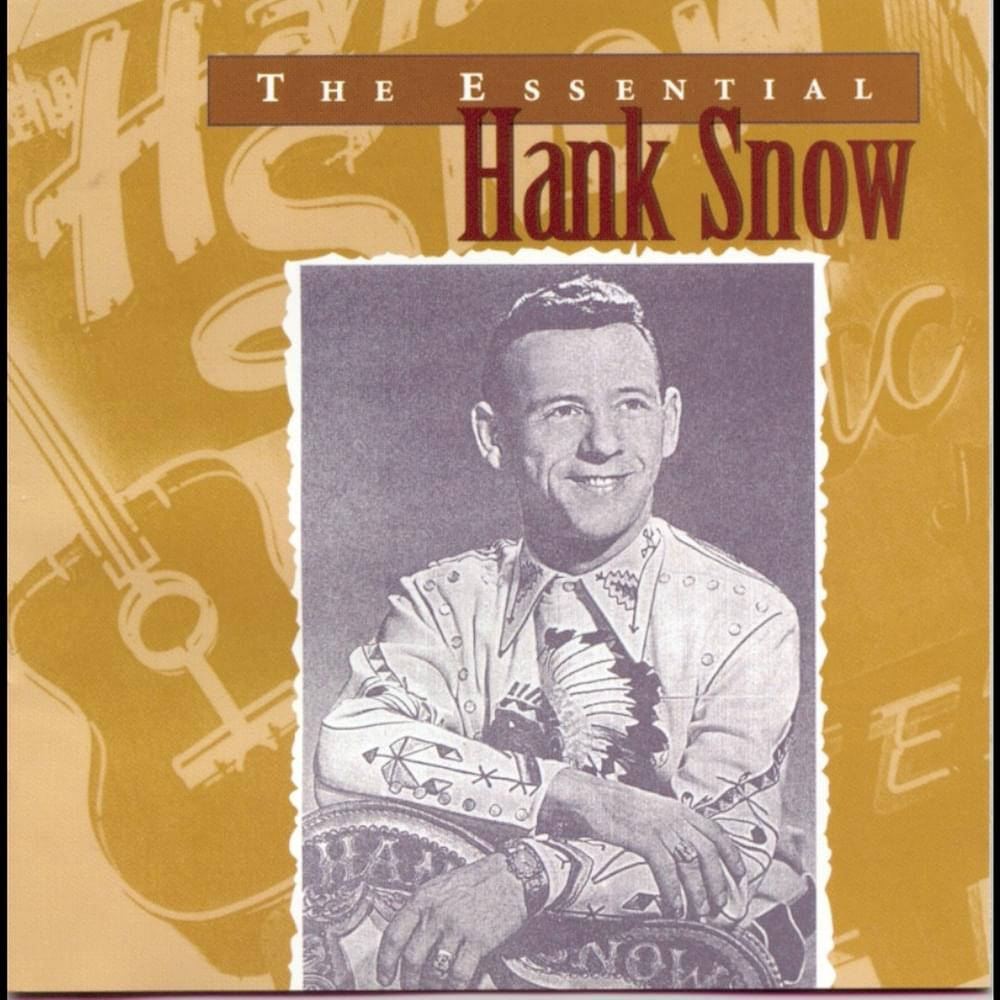 Hank Snow, vintage album cover, golden background, SD Desktop Wallpaper