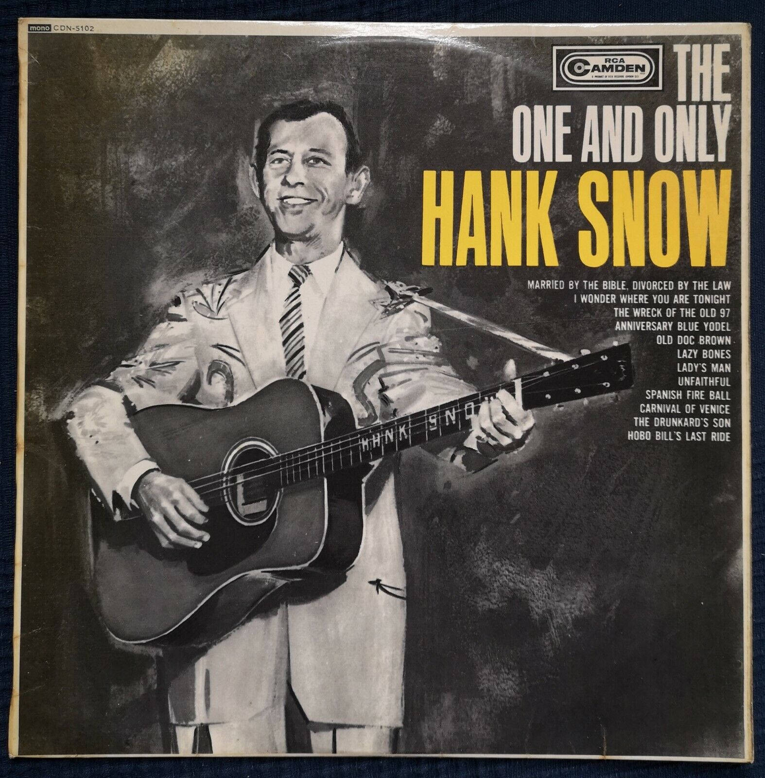 Hank Snow, acoustic guitar, dark textured background, HD Phone Wallpaper
